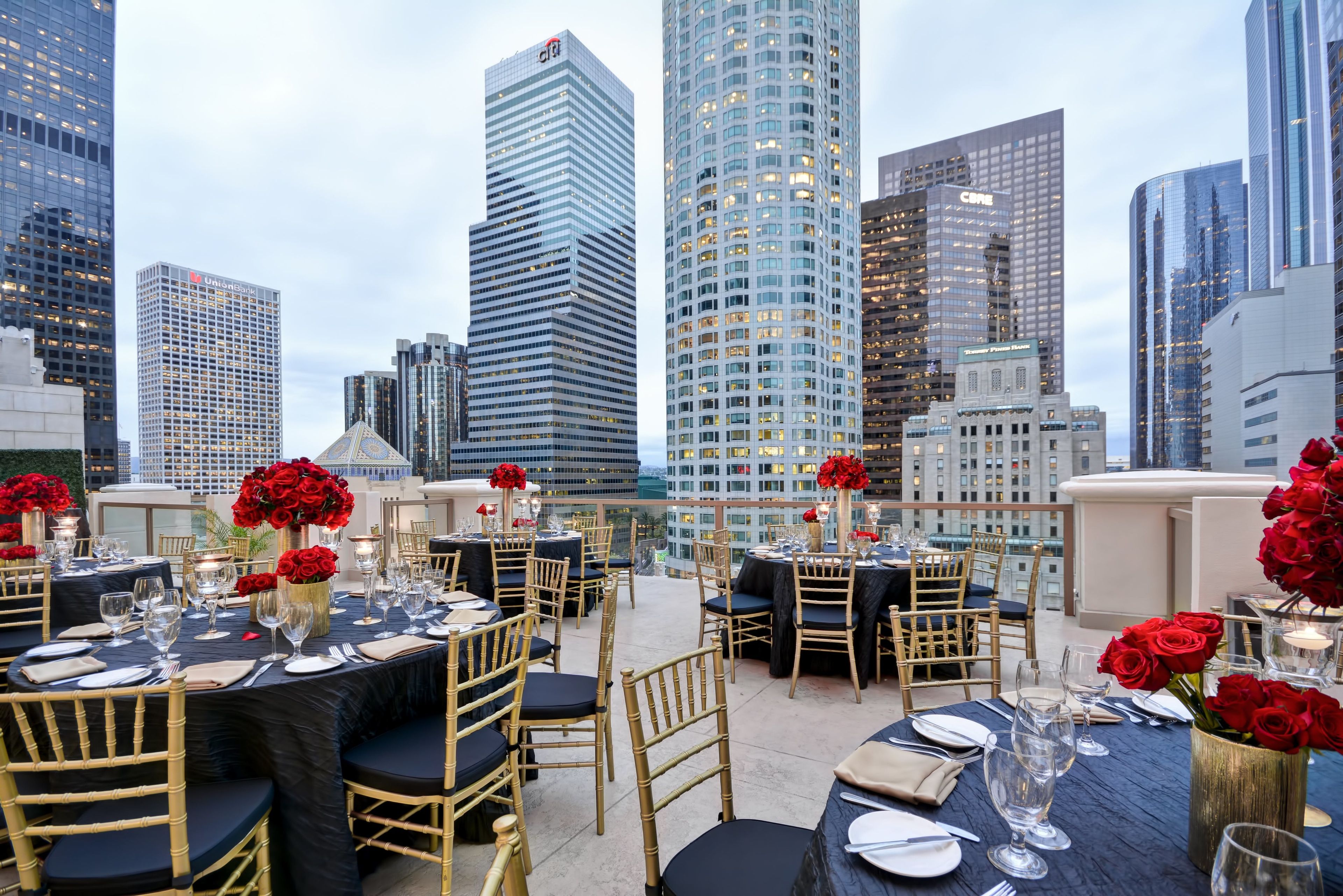 Rooftop Terrace, an event space at Hilton Checkers Los Angeles