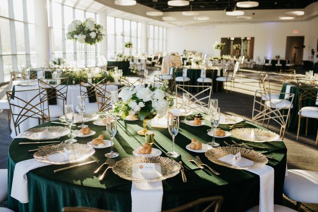 Featured photo from Celebrate this Contemporary Pittsburgh Wedding Styled with Lush Centerpieces and Gold Accents