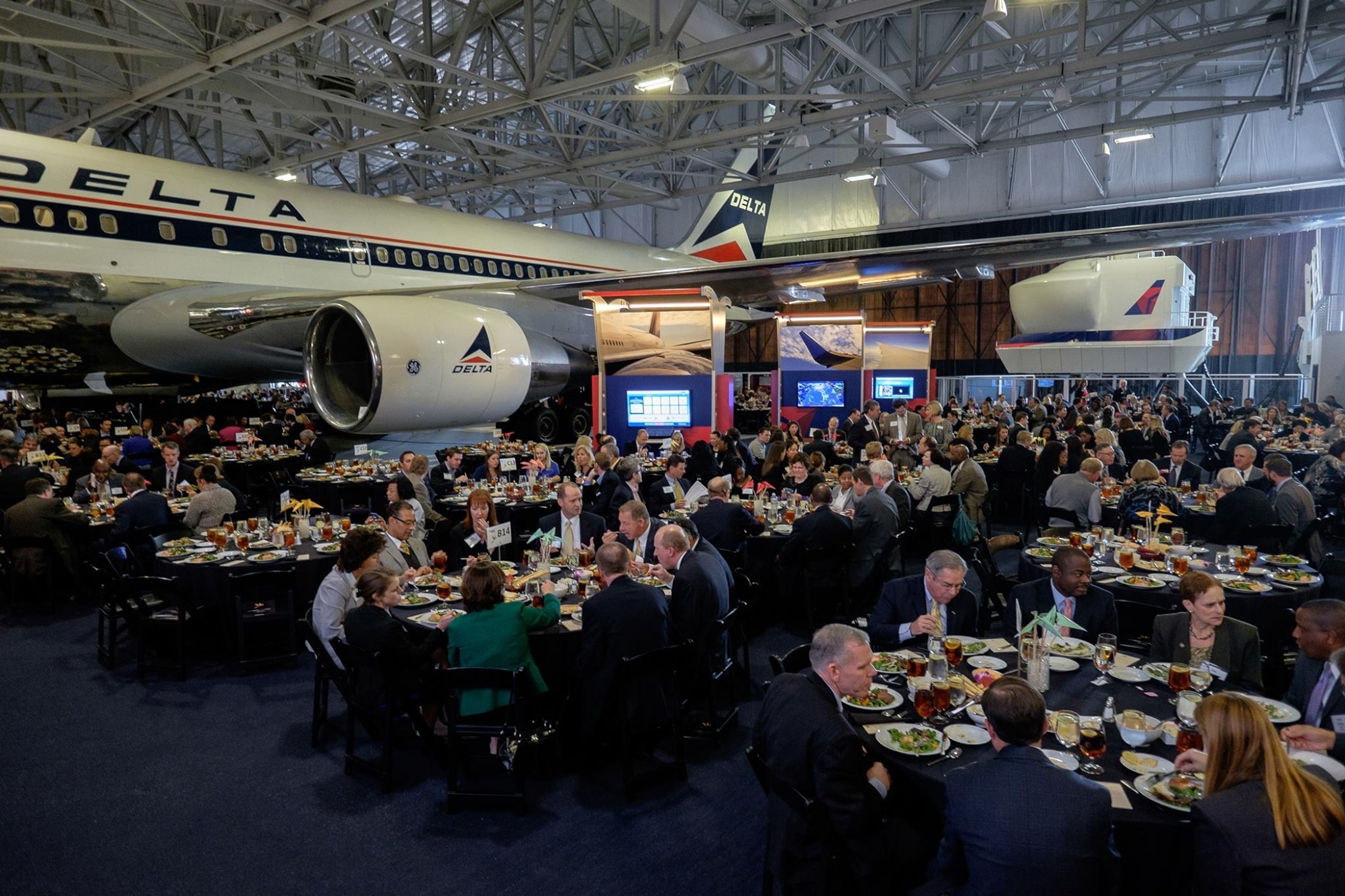 Jet Age Hangar, an event space at Delta Flight Museum