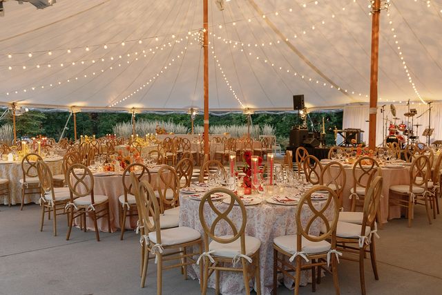 Featured photo from Explore This Artful Outdoor Wedding Set Under a Light-Filled Sailcloth Tent at deCordova Sculpture Park and Museum