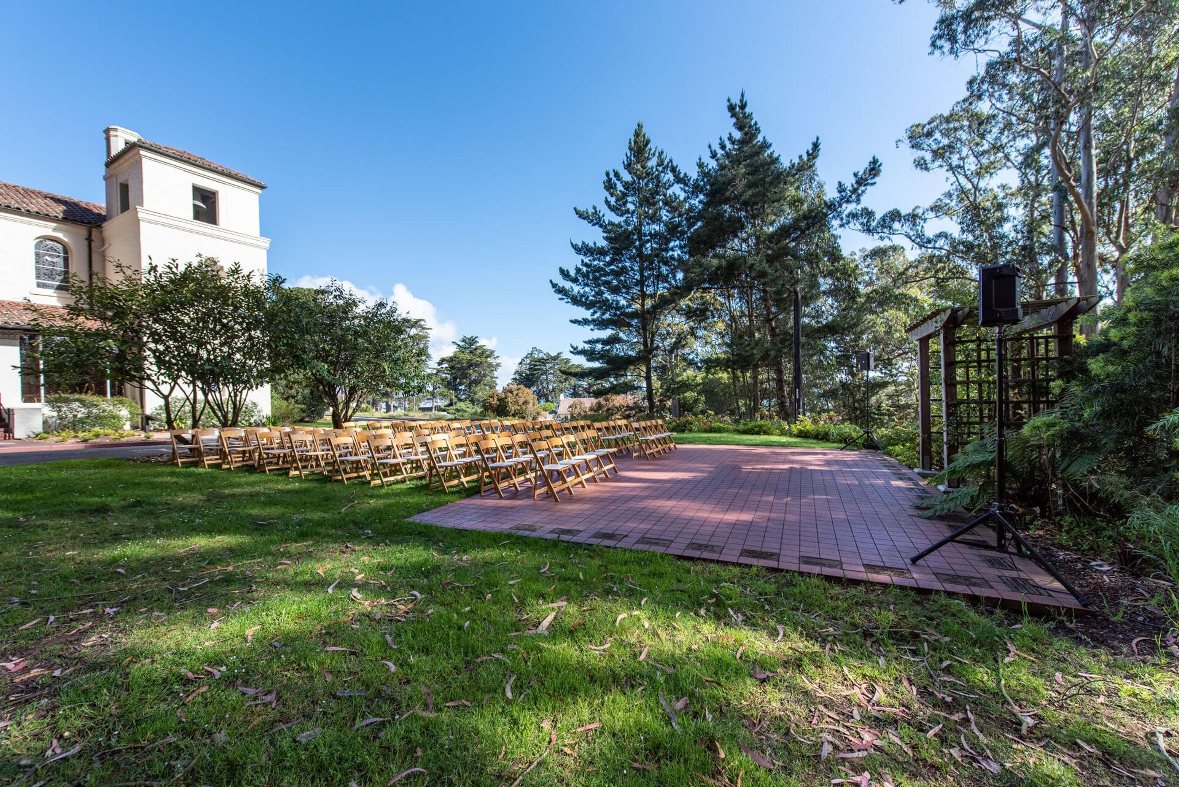 Garden Ceremony Lawn, an event space at Presidio Chapel at the Presidio by Wedgewood Weddings