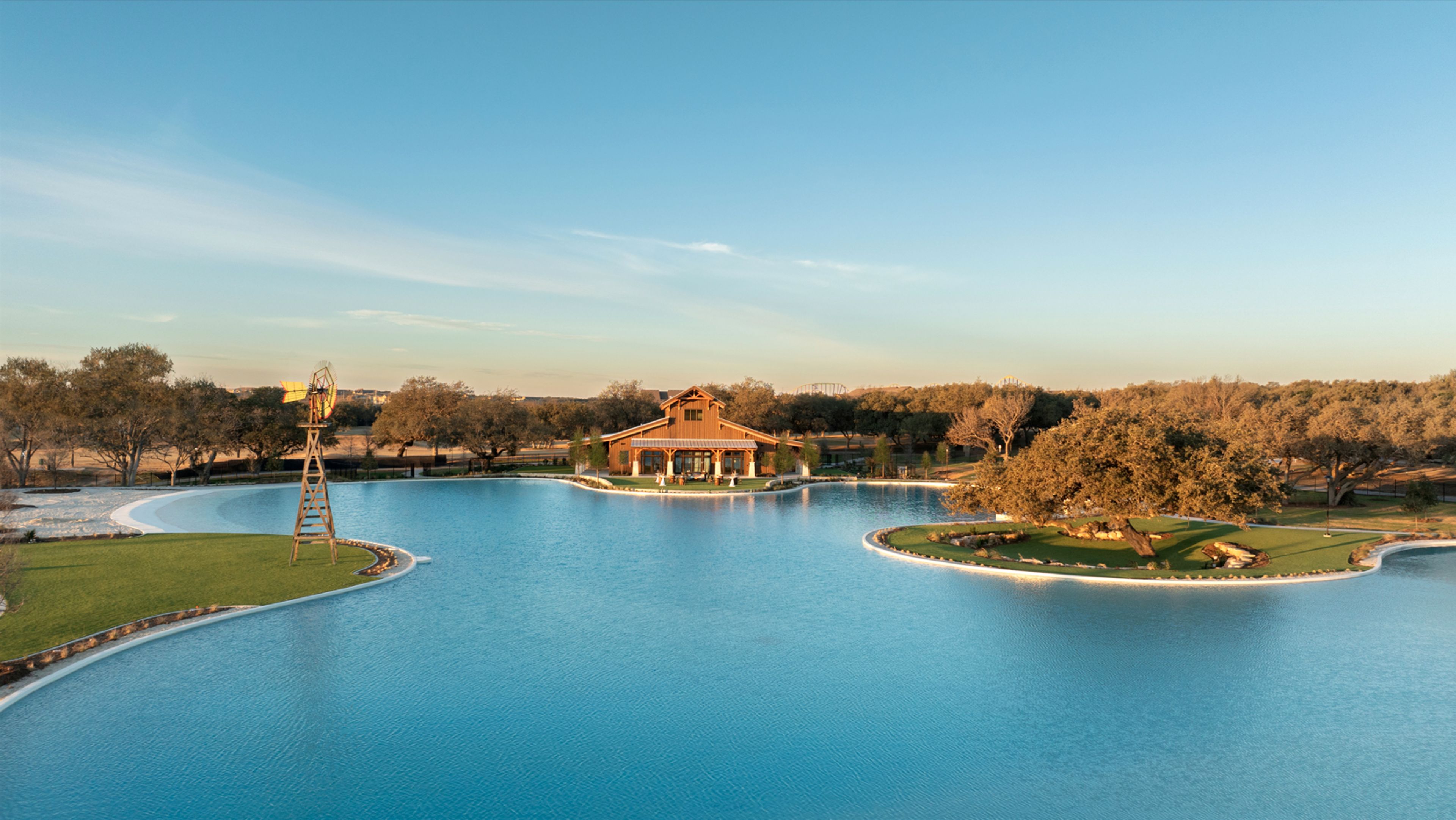 Rancher Hall & Lawn, an event space at Hyatt Regency Hill Country Resort and Villas