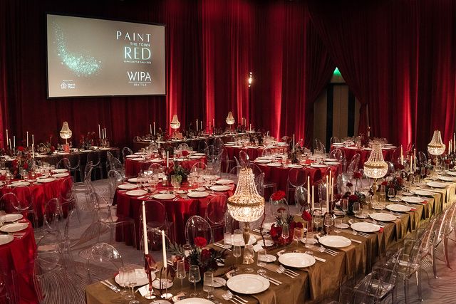 Featured photo from Witness This High-Style Bellevue Gala Defined by Rich Red Textiles and Formal Tablescapes