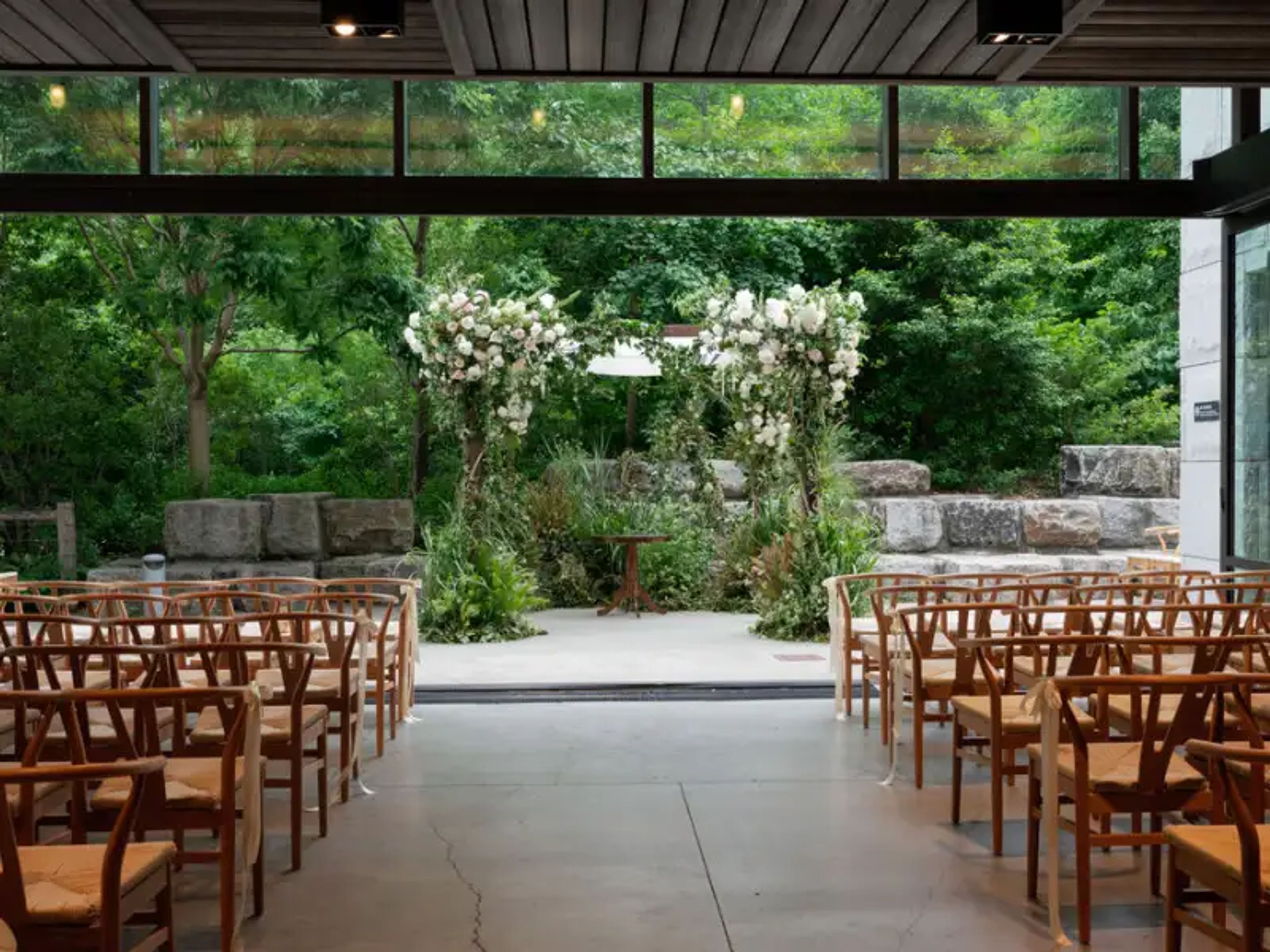Garden Pavilion, an event space at 1 Hotel Brooklyn Bridge