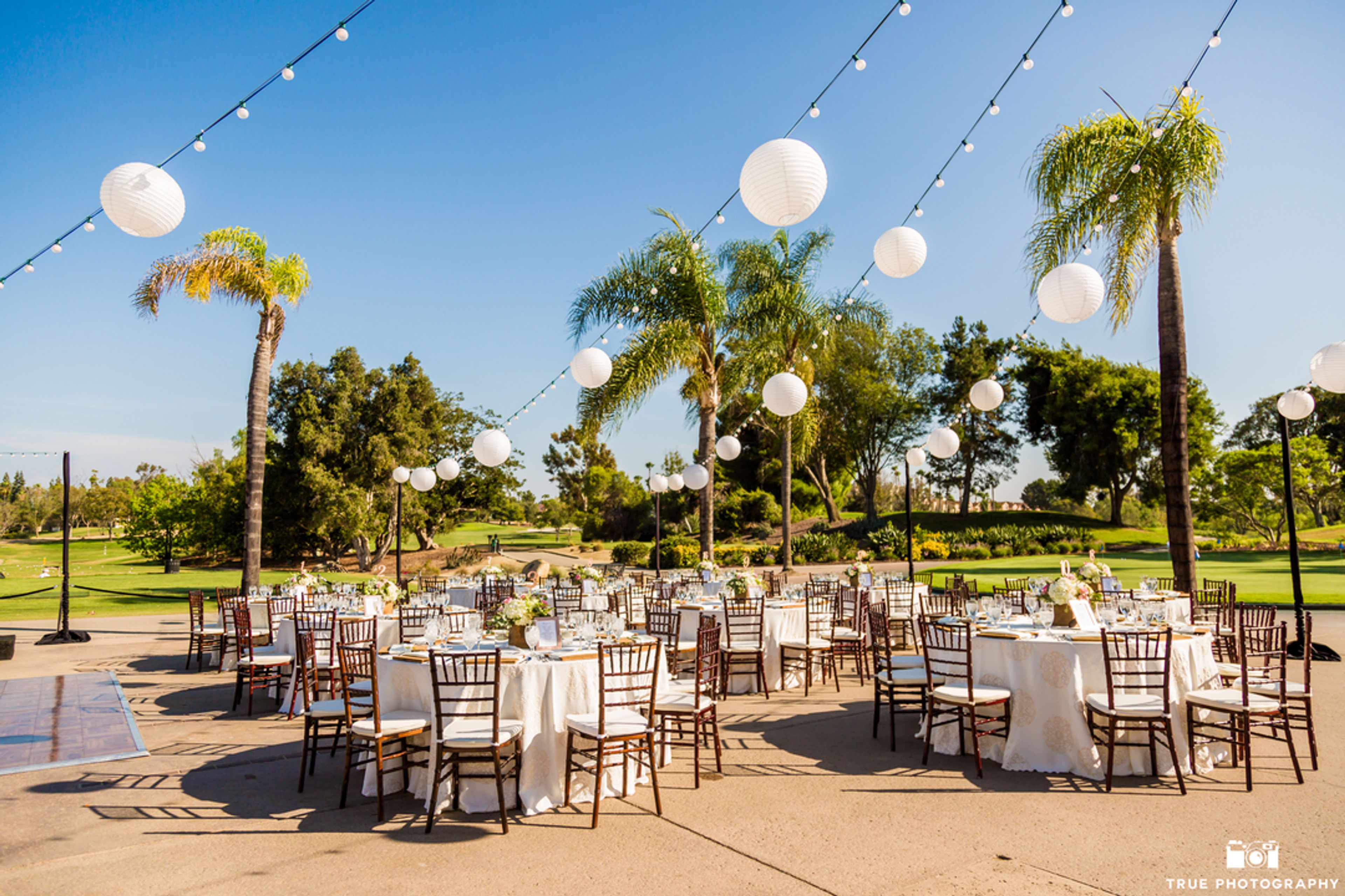 Taverna Courtyard/Driving Range, an event space at The Heights Golf Club