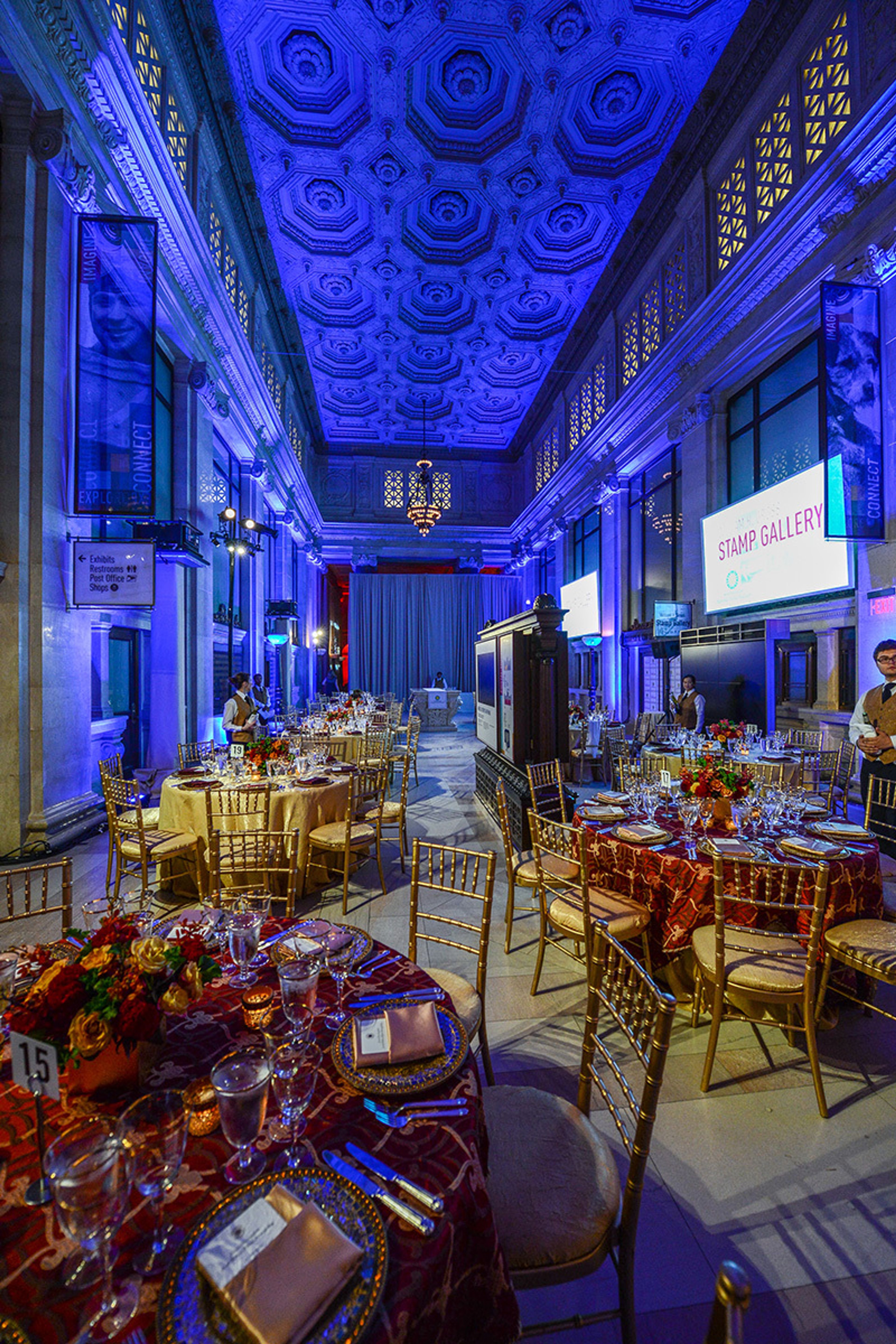 The Historic Lobby, an event space at Smithsonian National Postal Museum