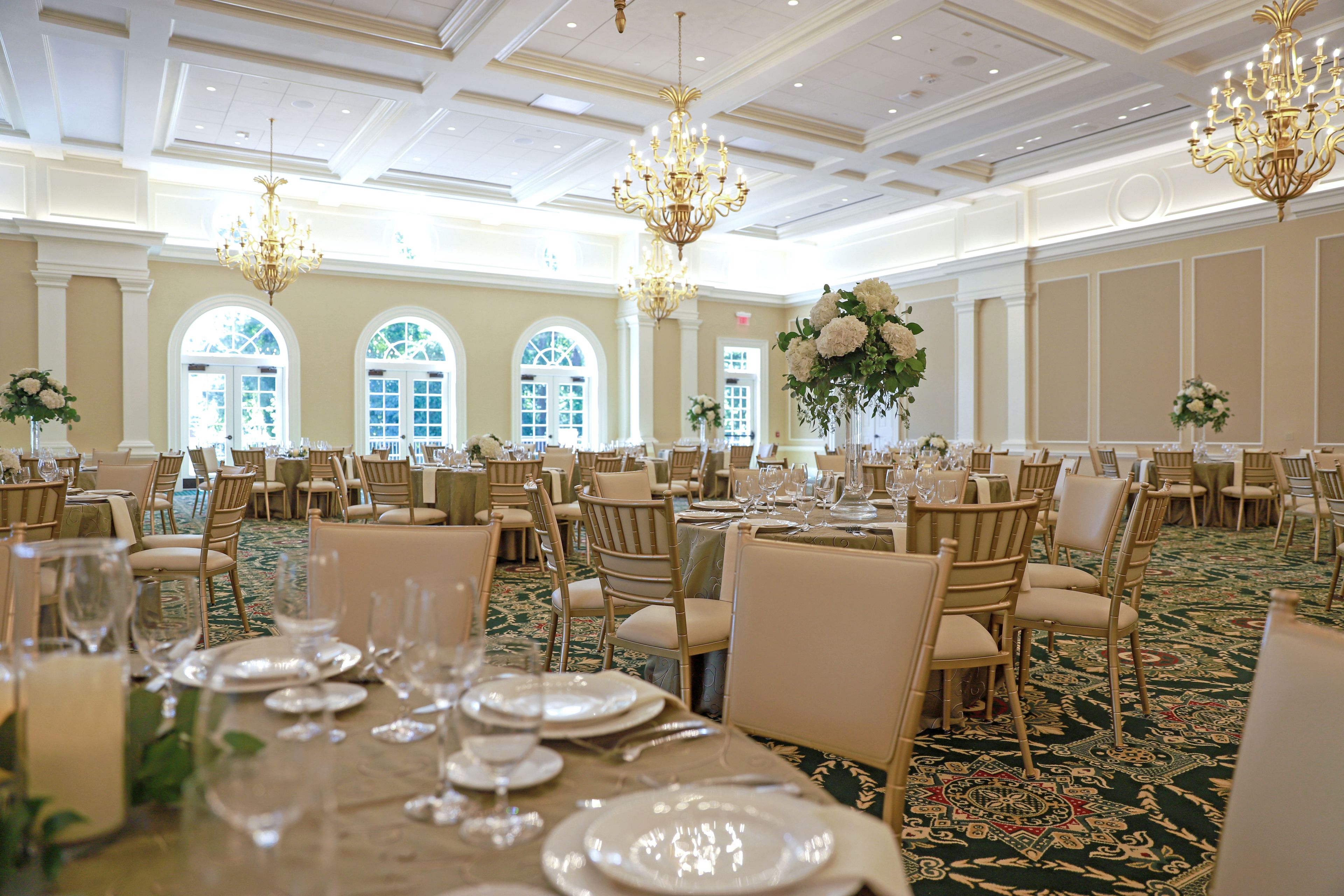 Hunter Hall Grand Ballroom, an event space at William and Mary Alumni House