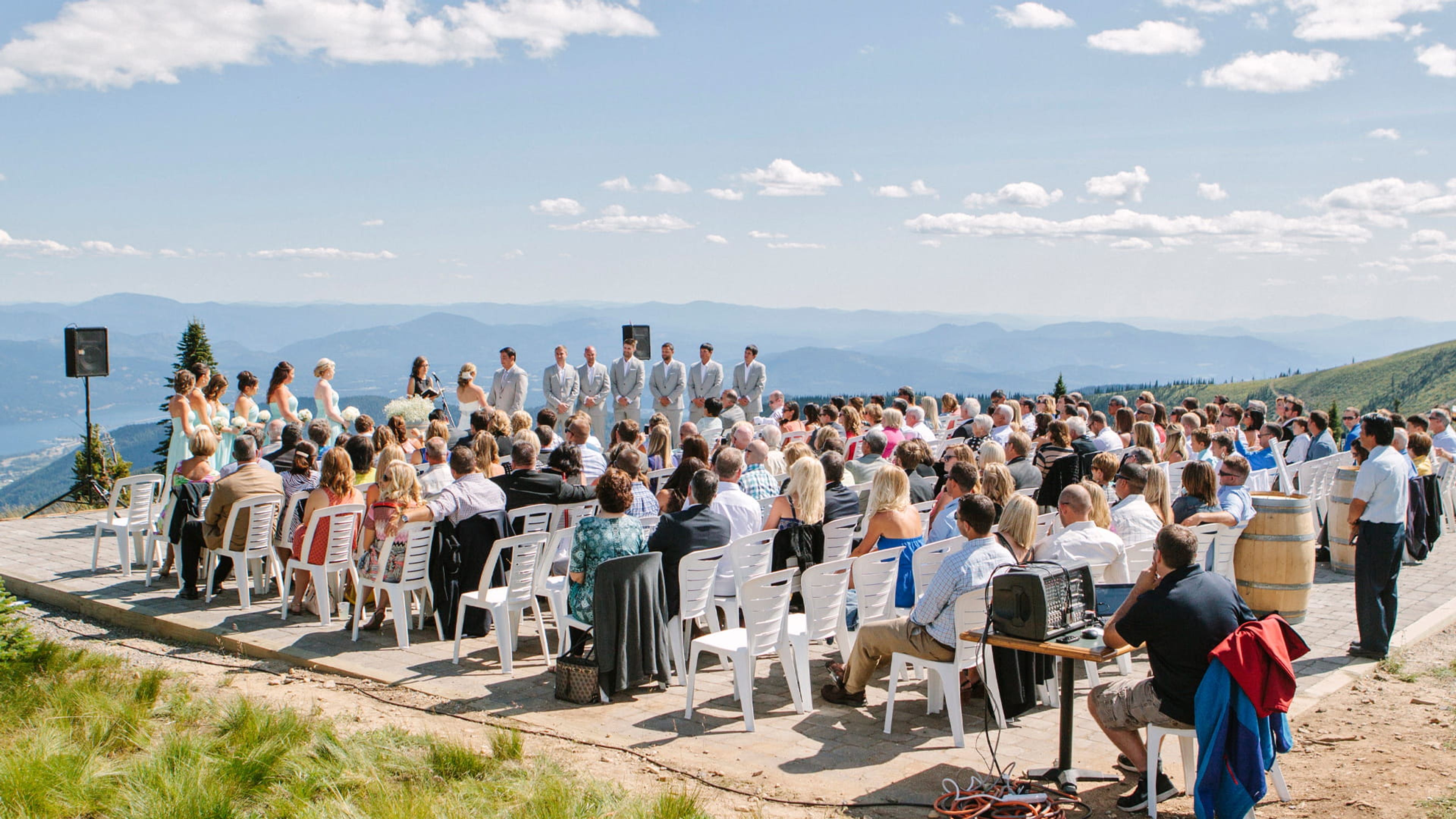 Mountain Top Patio, an event space at Schweitzer Mountain Resort