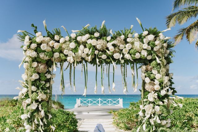 Featured photo from See This Romantic Bahamas Wedding with Palm-Lined Gardens and a Picturesque Oceanfront Setting
