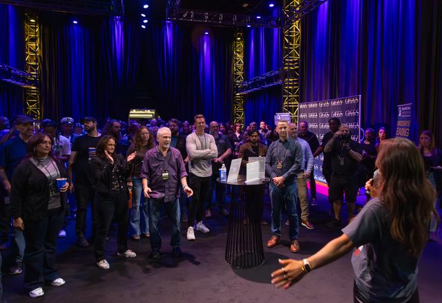 Featured photo from Discover This Las Vegas Industry Night with Immersive Lighting and Multi-Level Event Design