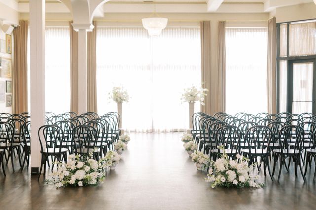 Featured photo from A Classic Milwaukee Wedding Featuring White Florals and Soft Candlelight at The George