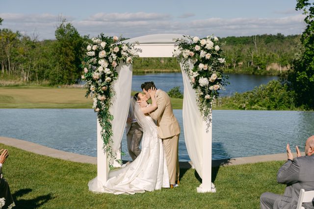 Featured photo from Experience This Saratoga Springs Wedding with Lakeside Vows and a Greenery-Draped Tented Reception