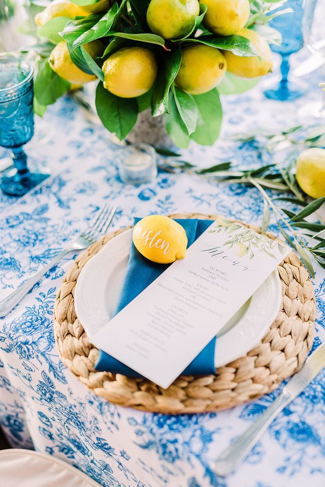 Featured photo from Italian Lemon & Blue Inspired Employee Appreciation Dinner Party