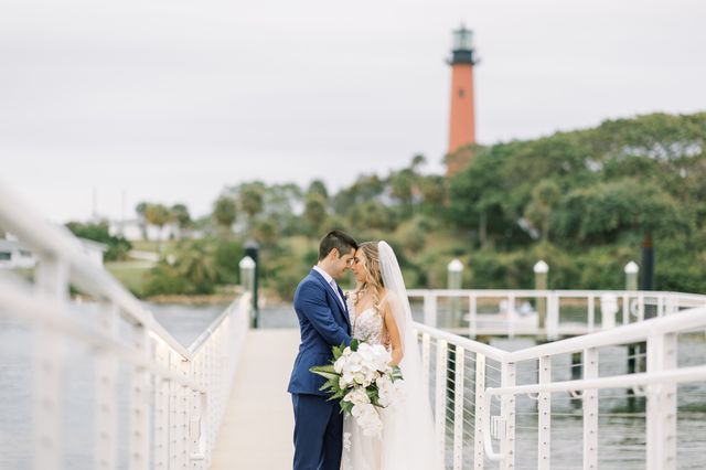 Featured photo from Step Into this Pelican Club Wedding with White Florals and Nautical Hues