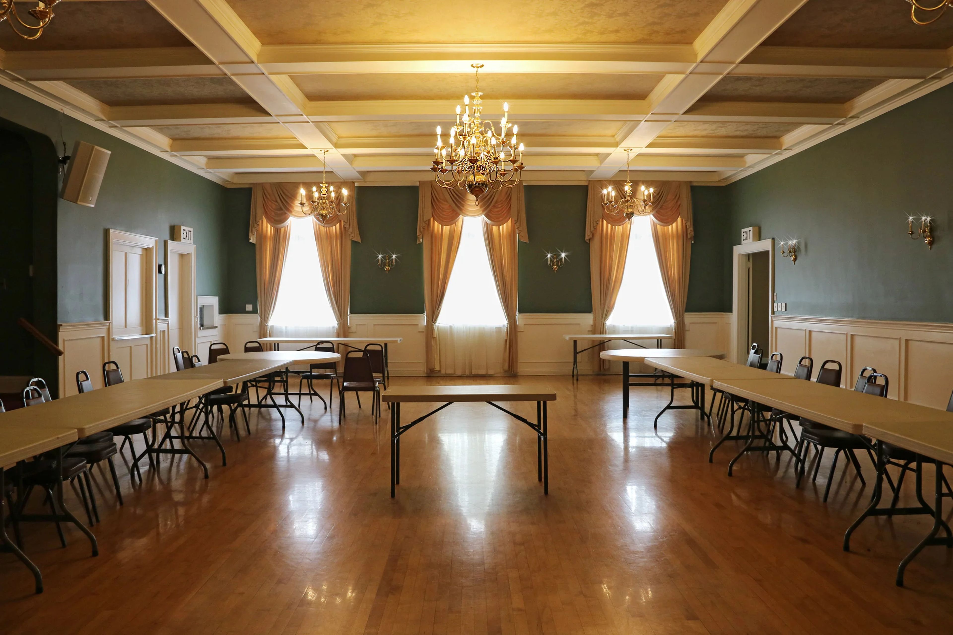 Dining Room, an event space at Greenwood Masonic Hall