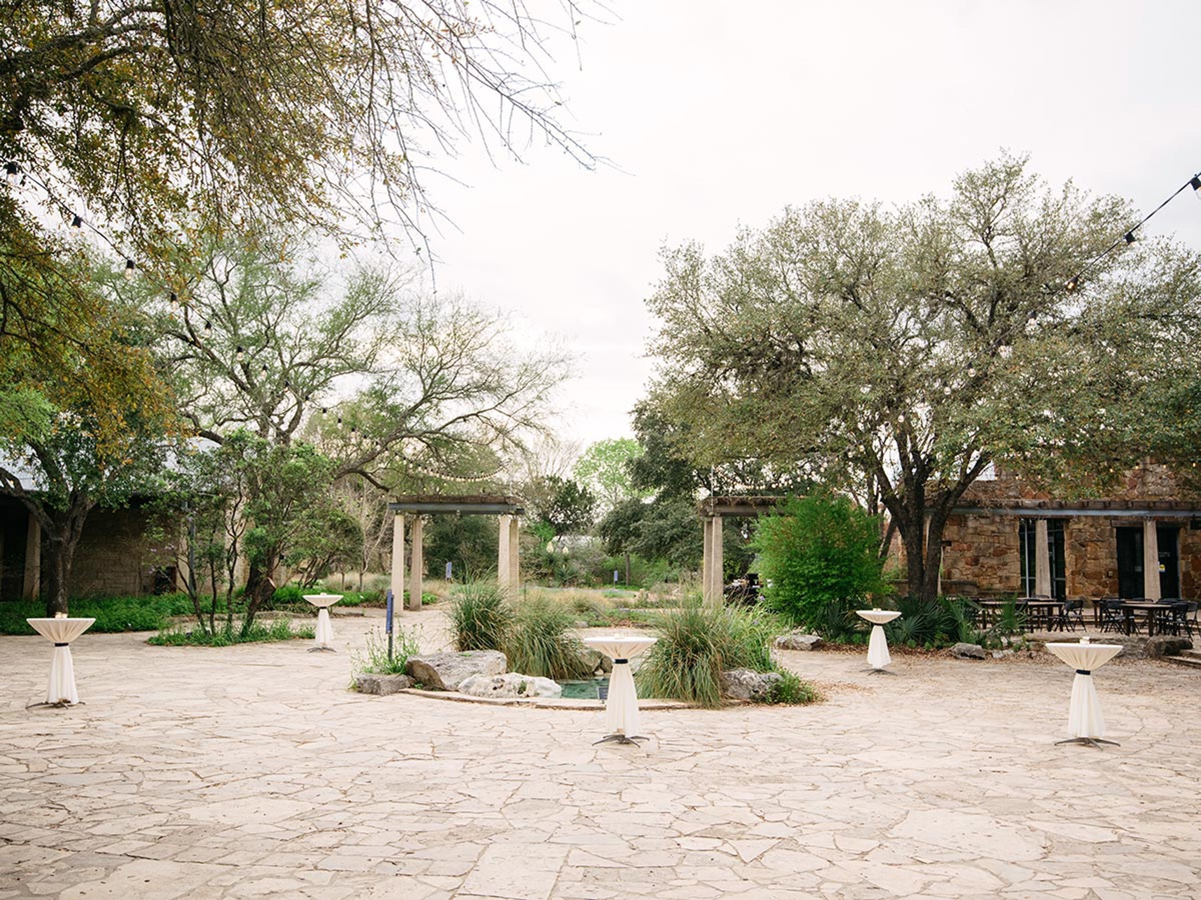 Courtyard, an event space at Lady Bird Johnson Wildflower Center