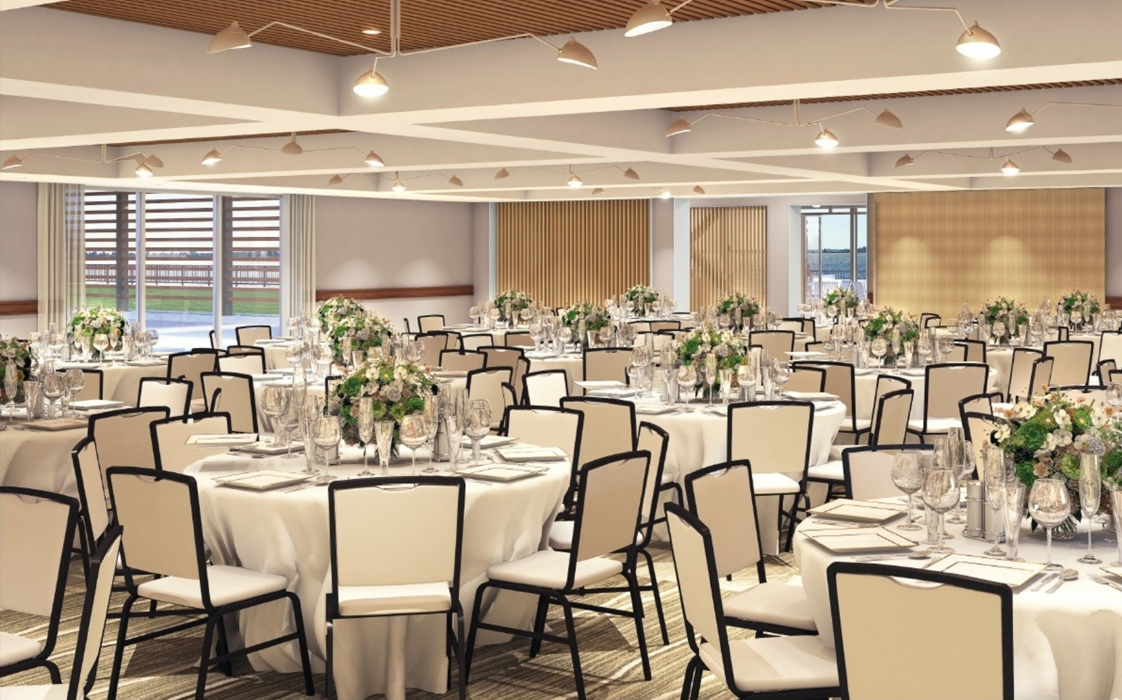 The Leelanau Ballroom, an event space at West Bay Beach, a Delamar Resort