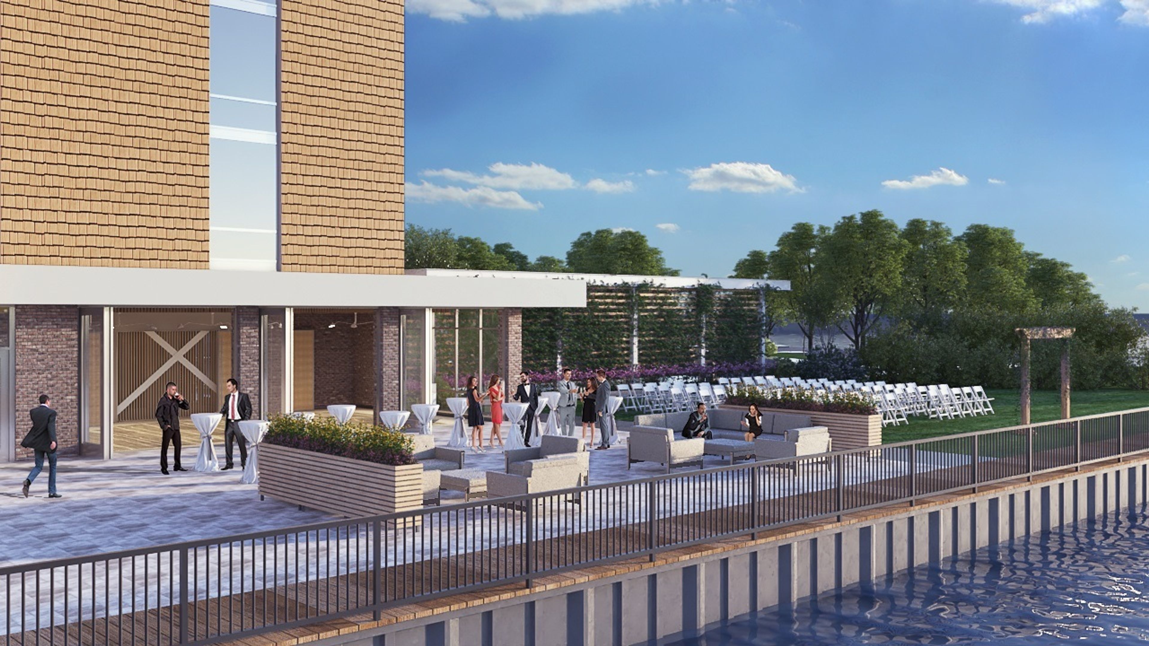 Lakeshore Terrace, an event space at West Bay Beach, a Delamar Resort