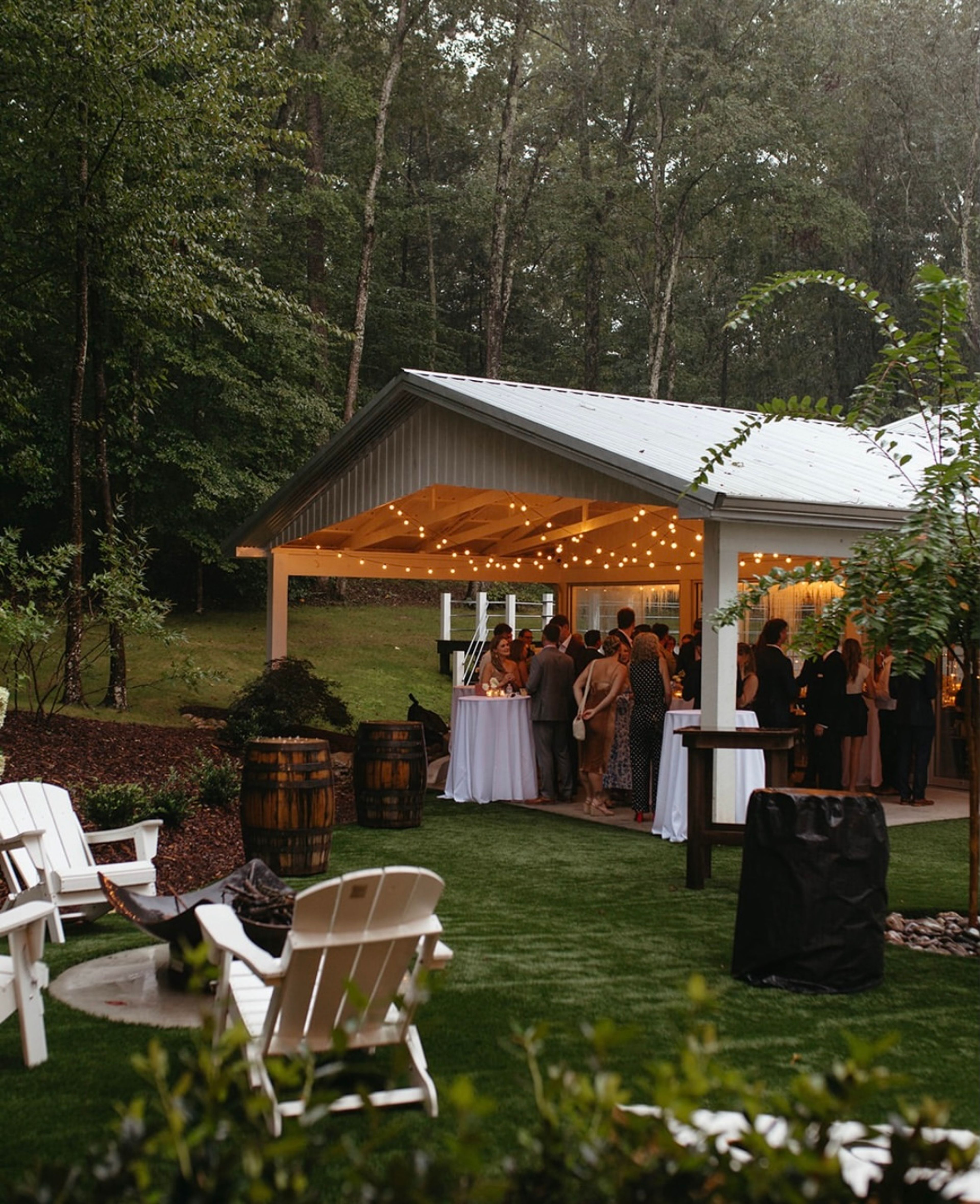 Patio at The Chapel, an event space at Firefly Lane