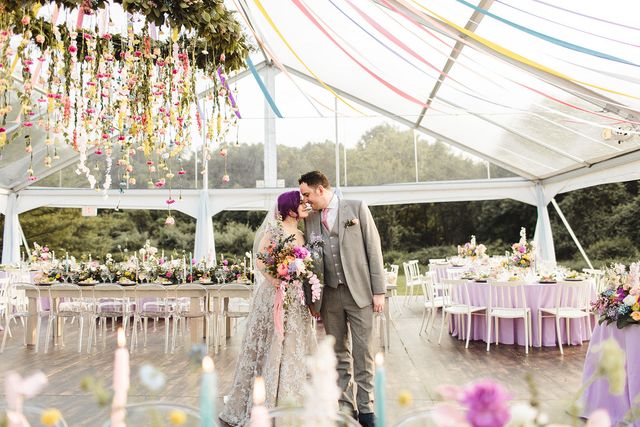 Featured photo from Colorful Summer Tented Home Wedding