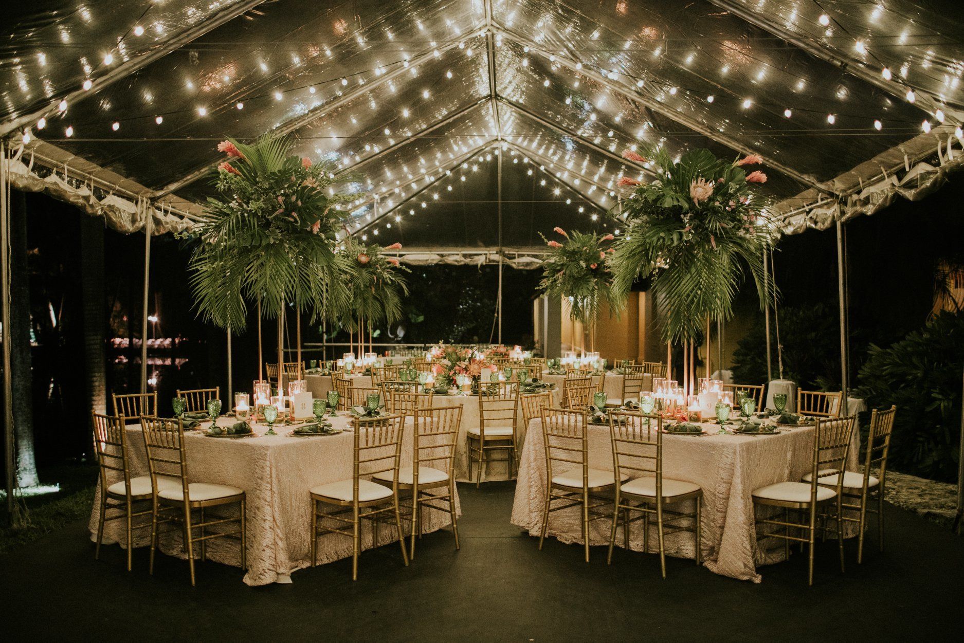 Tropical Fairy Light Wedding at Bonnet House Museum \u0026 Gardens in Fort  Lauderdale, FL | Xquisite Events | PartySlate, image size:1875x1251