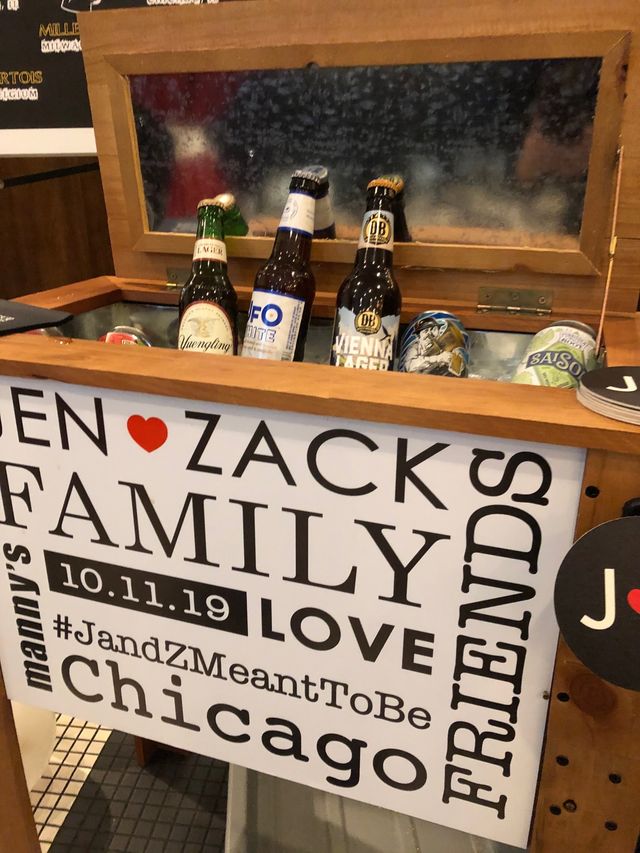 Featured photo from Nostalgic Chicago style Rehearsal Dinner with a craft beer pop up station