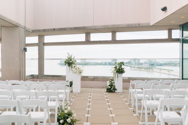Featured photo from Inside This Waterfront Wedding with Sculptural White Florals and Modern Minimalist Design at Grand Hyatt Tampa Bay