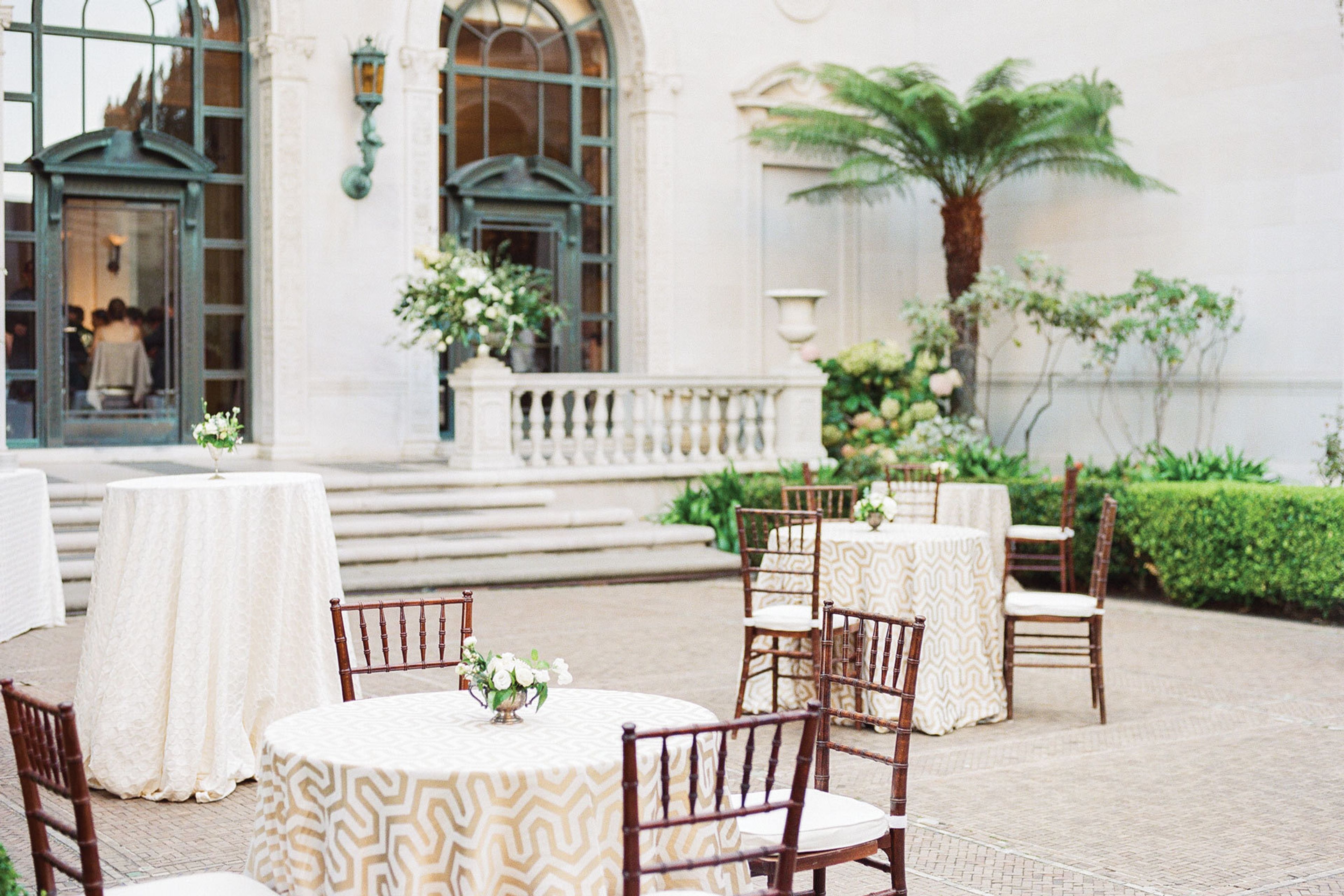 Courtyard, an event space at James Leary Flood Mansion