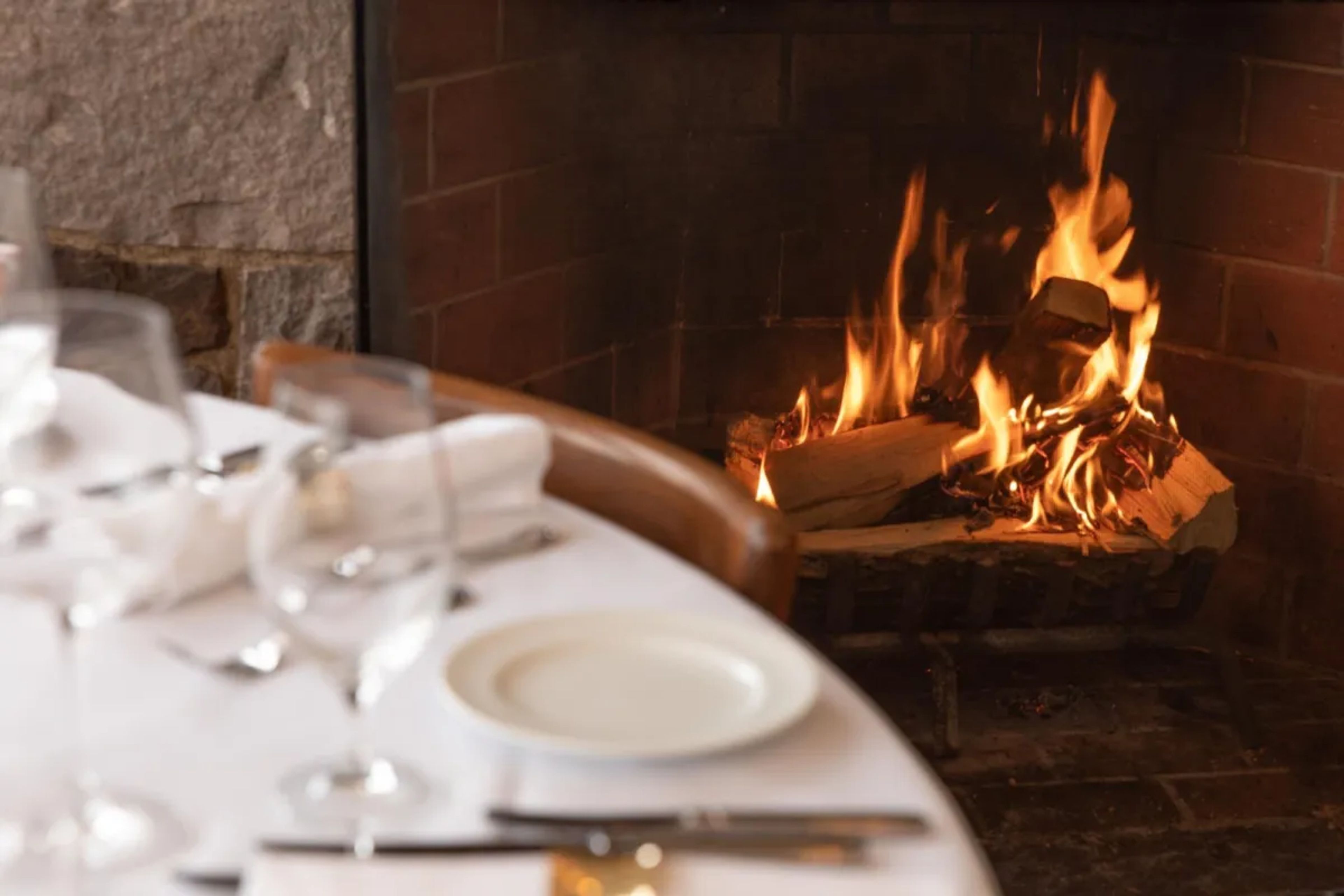 Fieldstone Dining Room, an event space at Golden Pheasant Inn