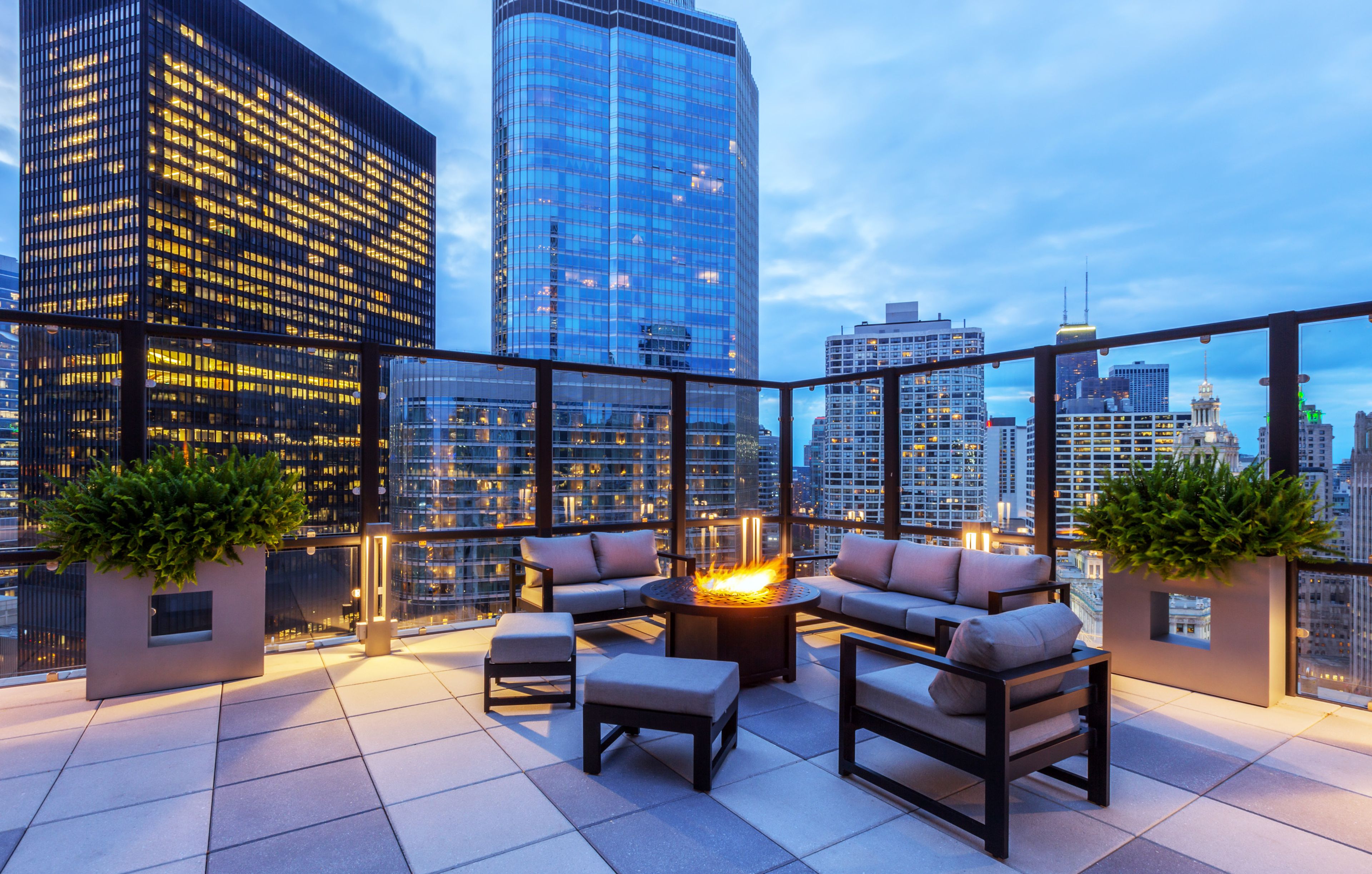 The Rooftop Terrace, an event space at Royal Sonesta Chicago Downtown