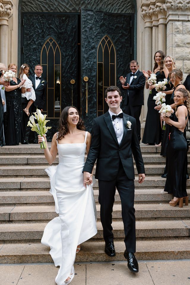 Featured photo from Chic Chicago Wedding with Modern White + Blush Design at Holy Name Cathedral + City Hall Events