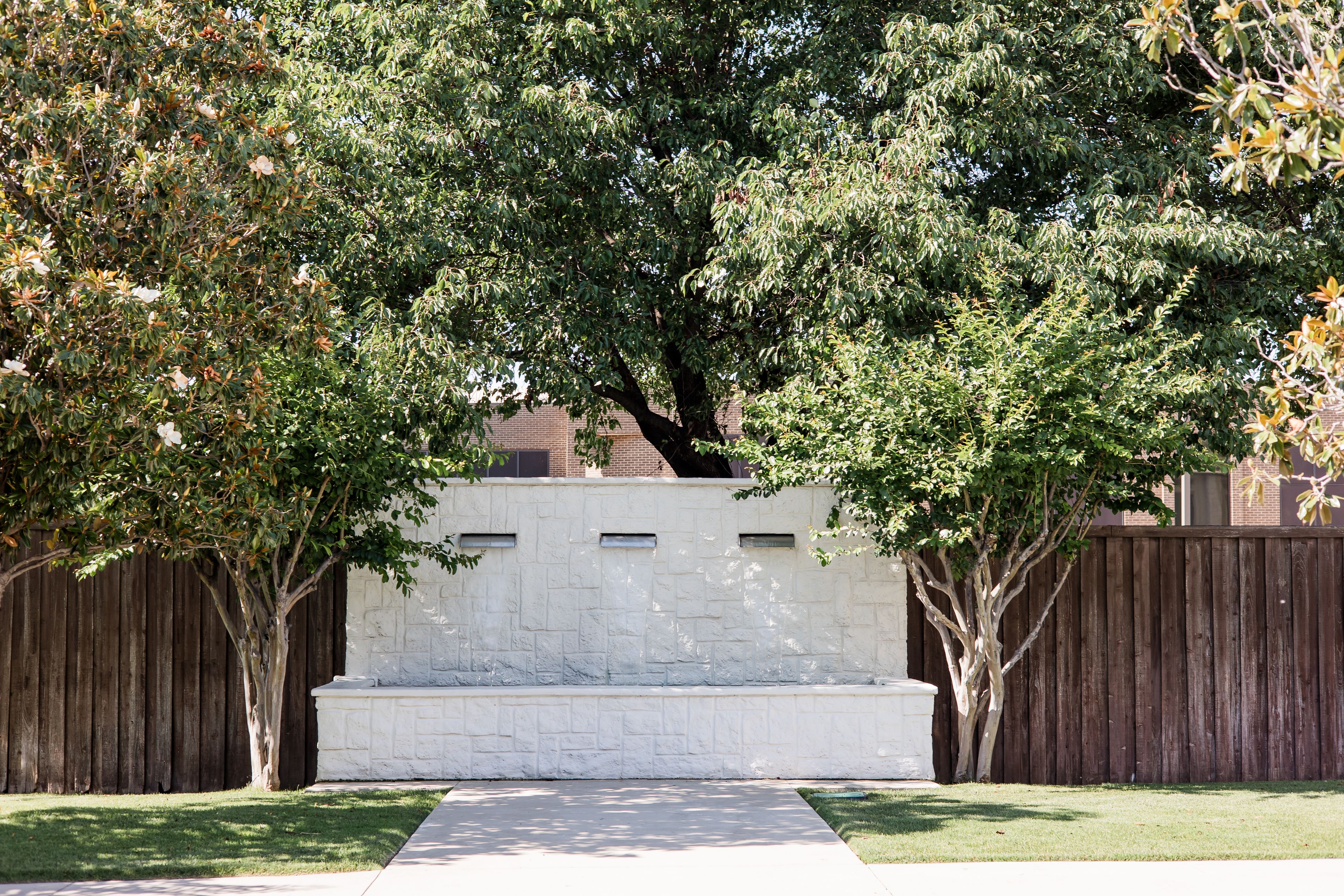 The Magnolia Courtyard, an event space at Hidden Pines Chapel Hurst