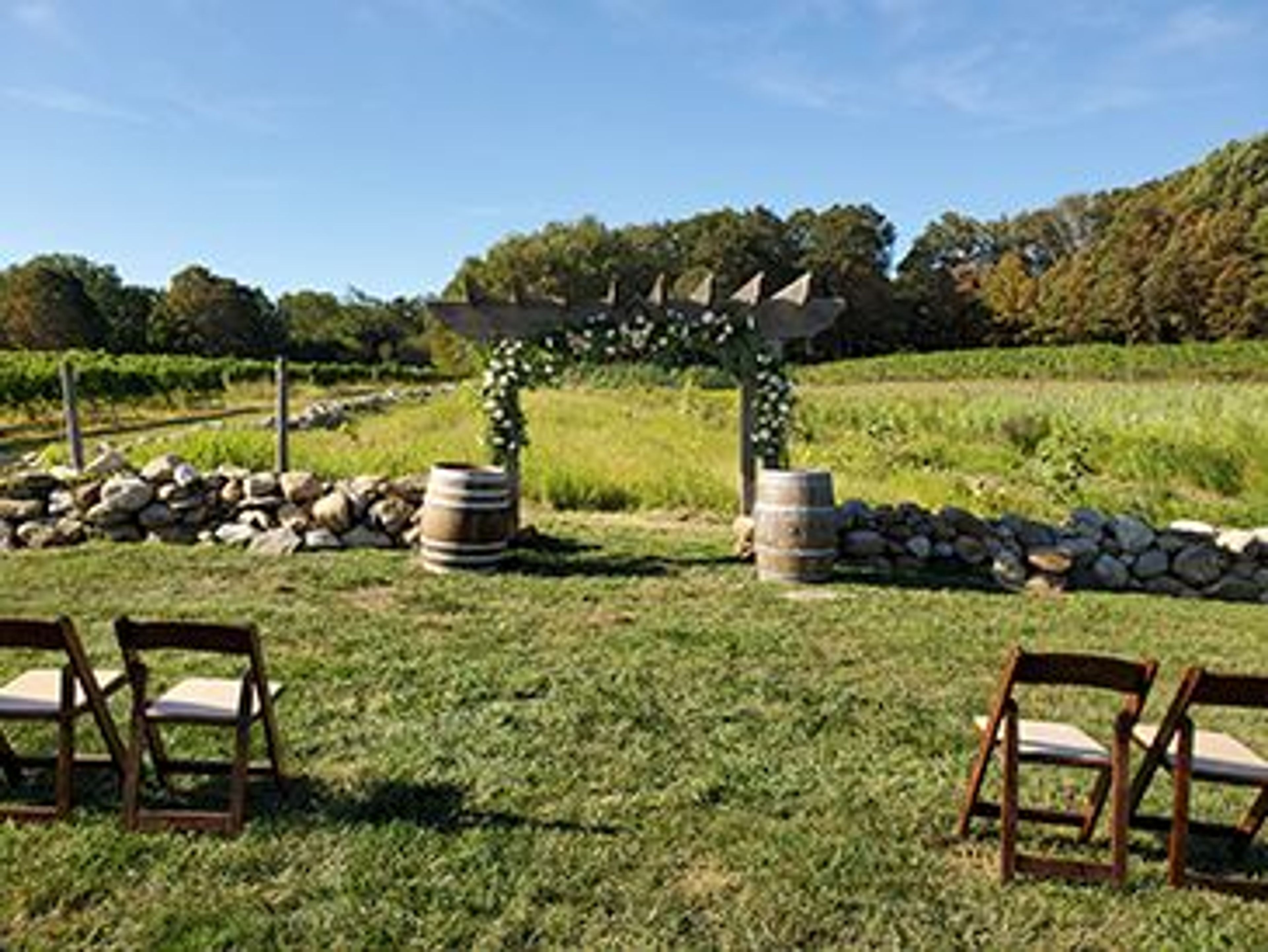 The Lawn, an event space at Chamard Vineyards