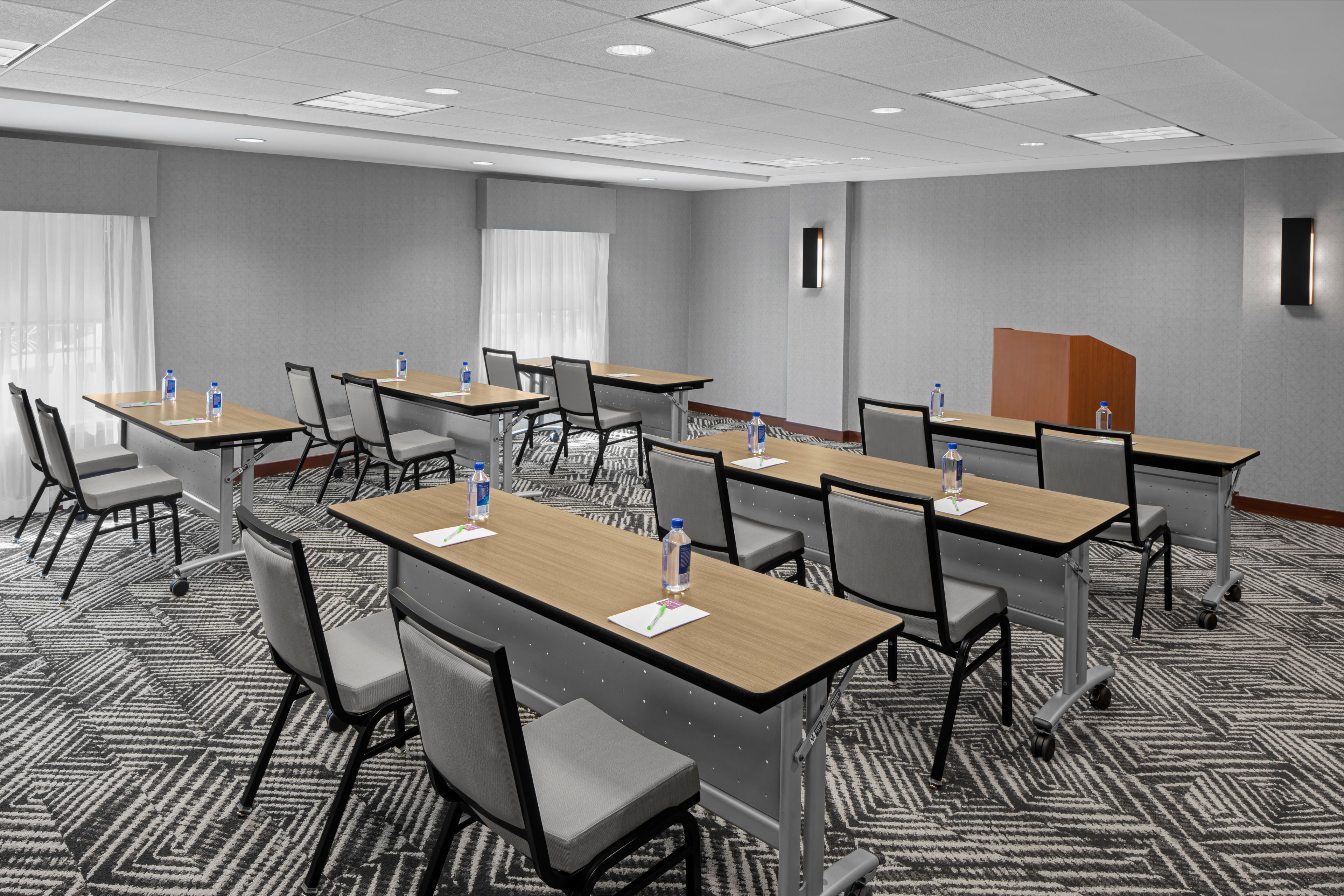 Meeting room set Classroom, an event space at Hyatt Place Boston/Braintree