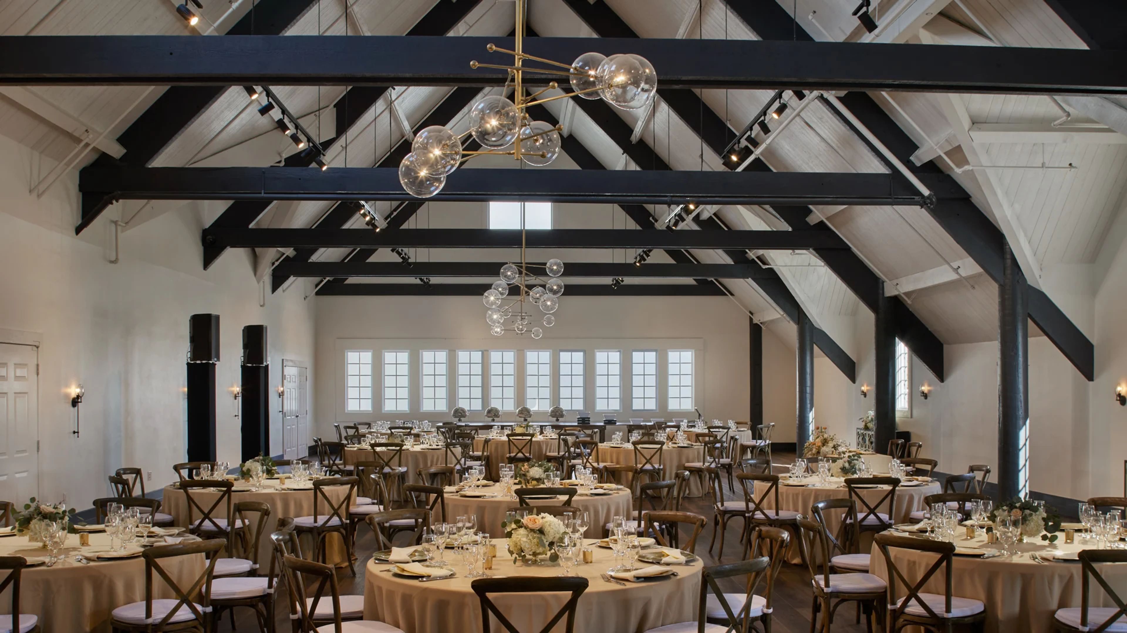 Grand Hall (Reception), an event space at Carlsbad Windmill by Wedgewood Weddings