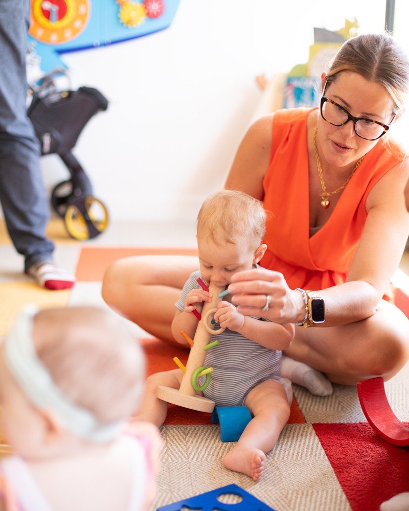 Parent and baby in a Melody Makers session