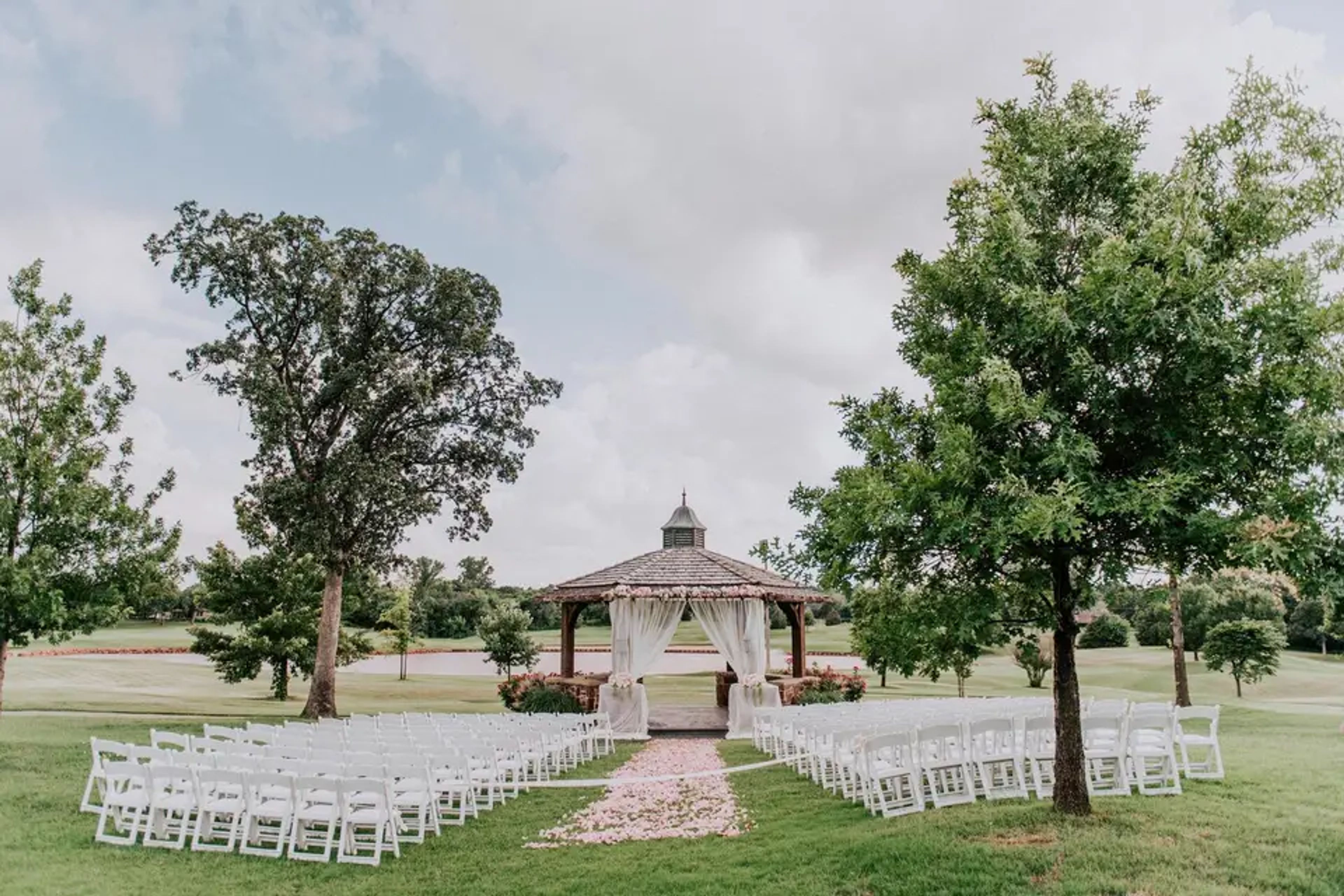 Gazebo on the South Lawn, an event space at Oak Tree Country Club