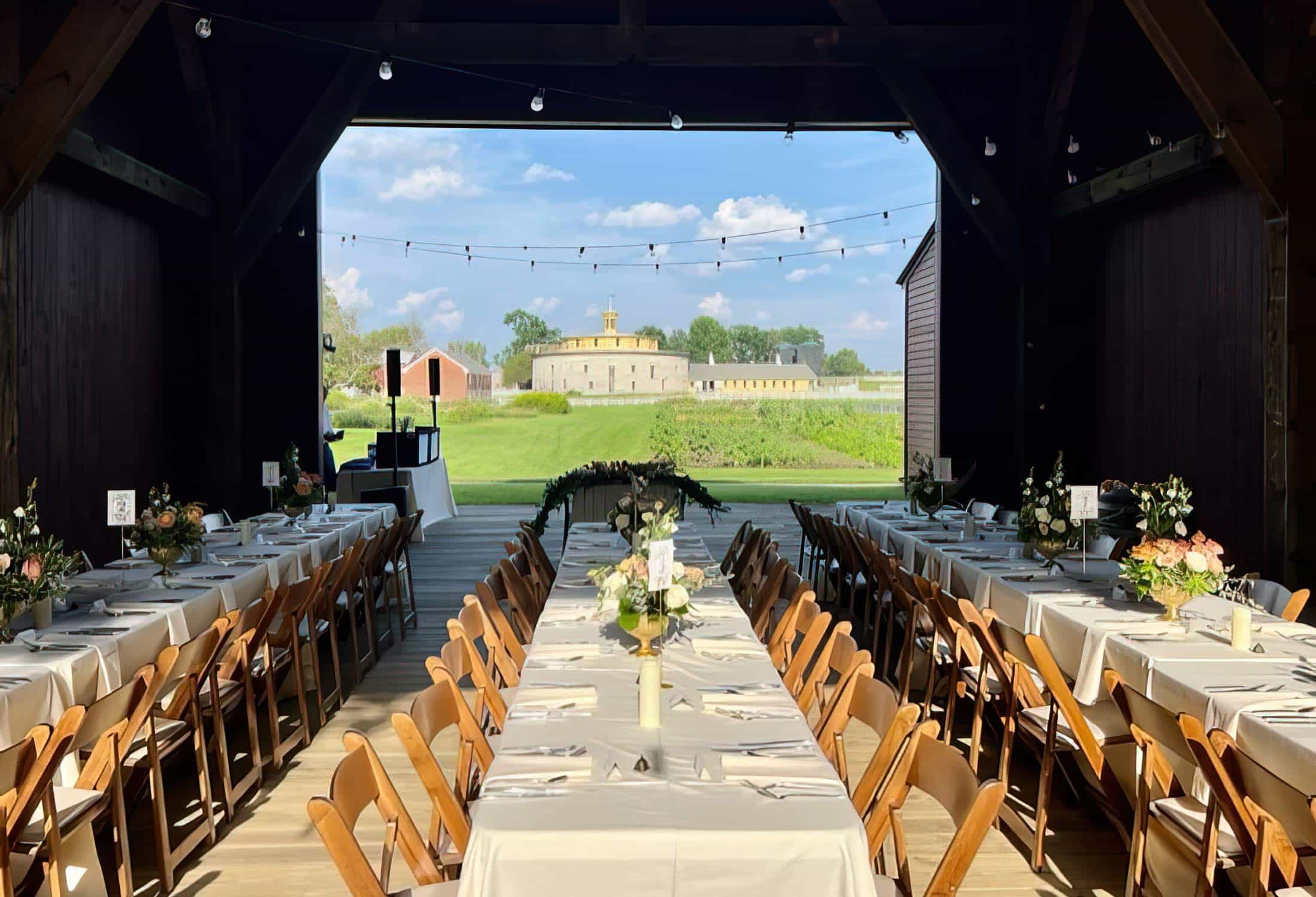 The Timberframe, an event space at Hancock Shaker Village