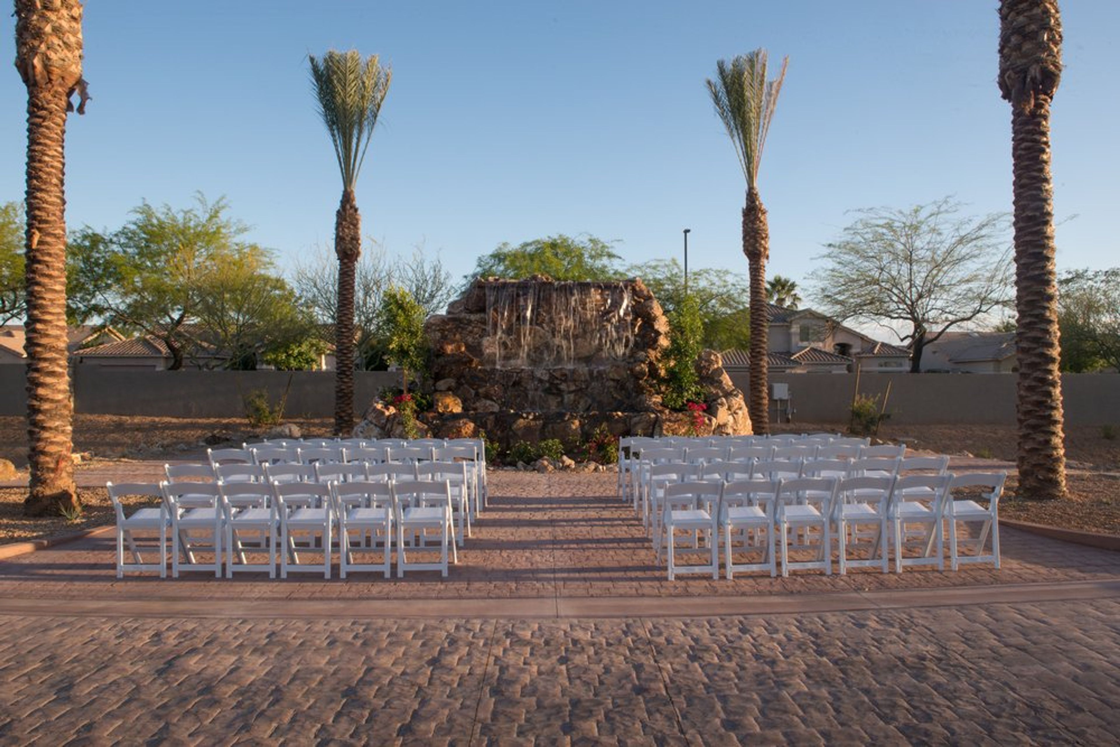 Waterfall Courtyard, an event space at Colby Falls by Wedgewood Weddings