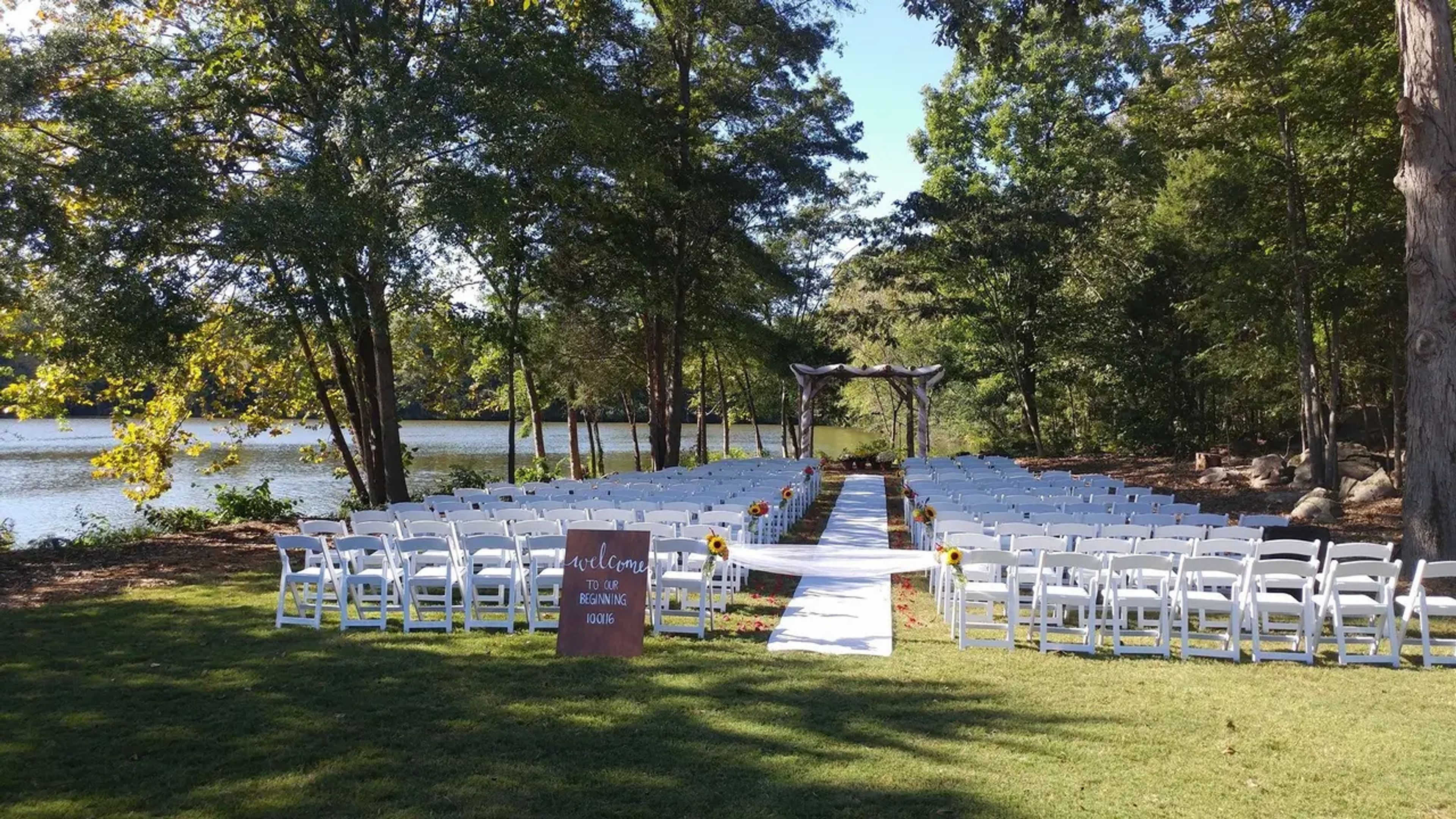 Woodland Ceremony Site – Outdoor, an event space at Riverwood Manor by Wedgewood Weddings