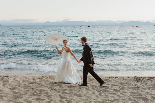 Featured photo from Experience this Romantic Tahoe Celebration with Ocean Hues and Sunset Views