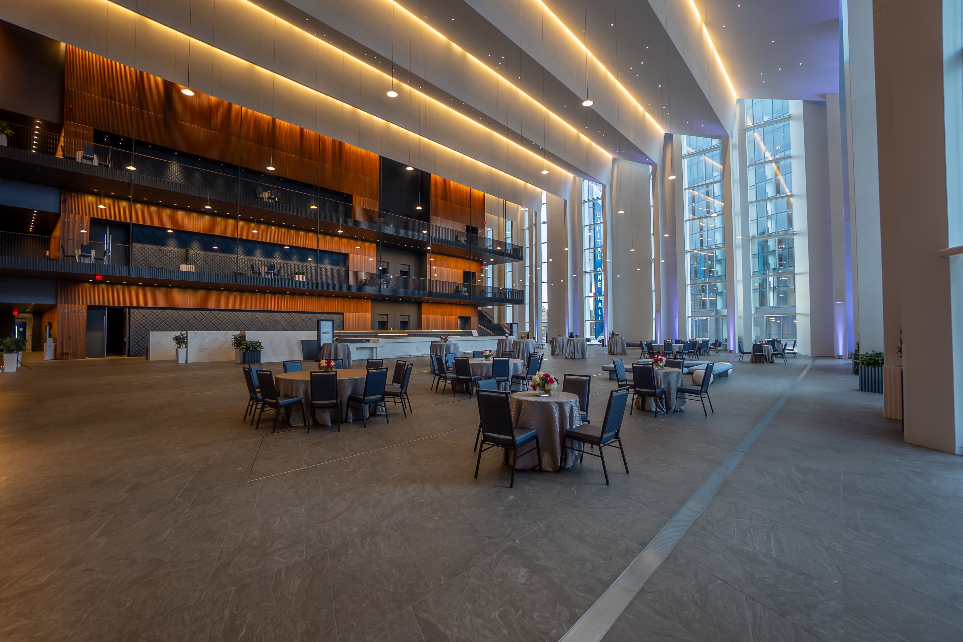 Atrium, an event space at Capital One Hall