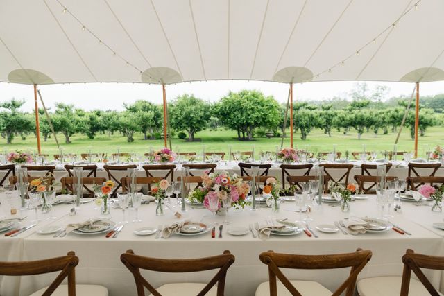 Featured photo from See This Garden Wedding Styled with Basket Florals and a Glowing Evening Reception at Breeze Hill Farms