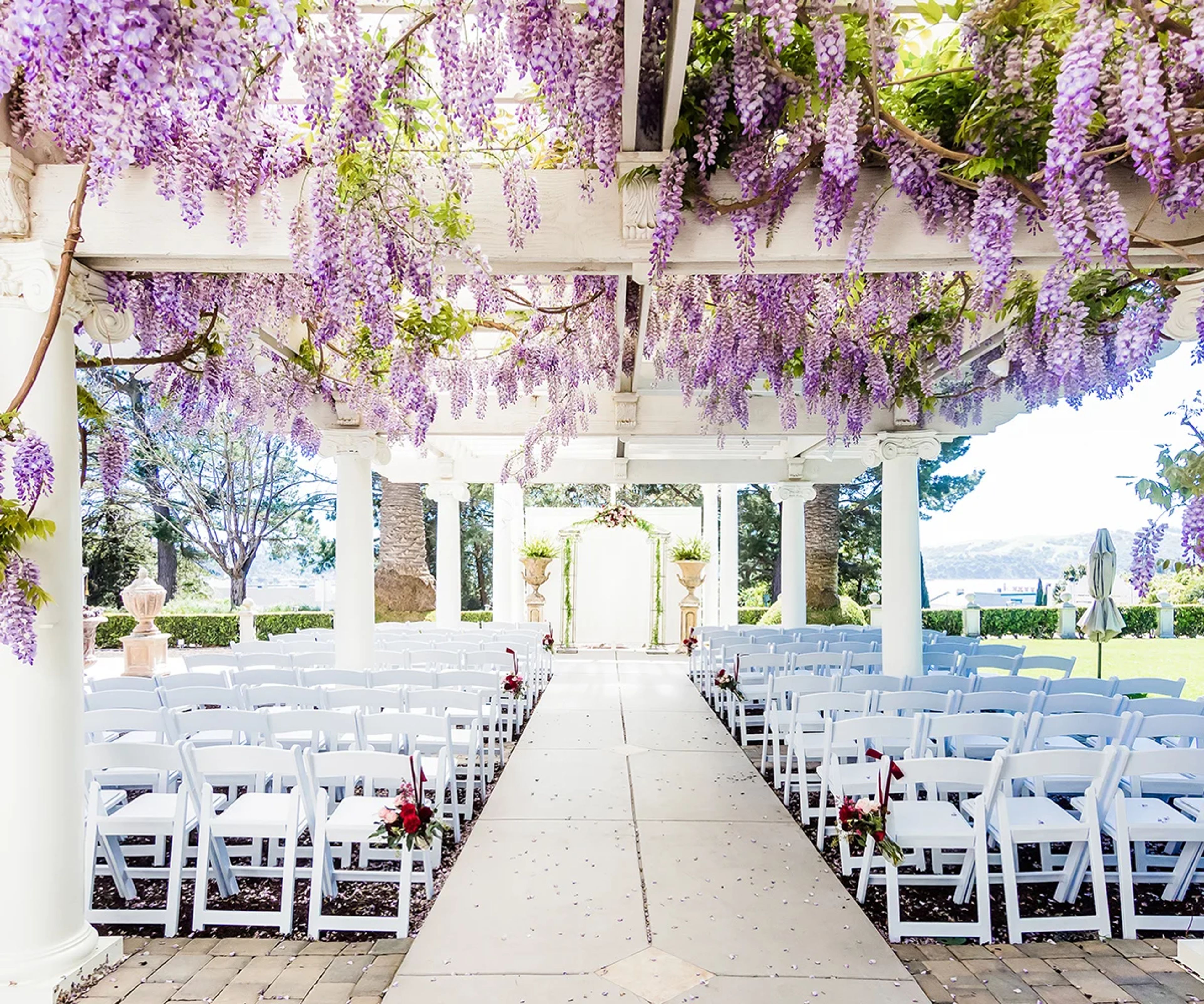Garden Ceremony Arbor (West Lawn), an event space at Jefferson Street Mansion by Wedgewood Weddings