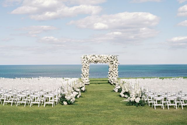 Featured photo from Experience this Elegant Celebration at Lake Shore Country Club Featuring Breezy Tented Décor and Soft Blue Hues