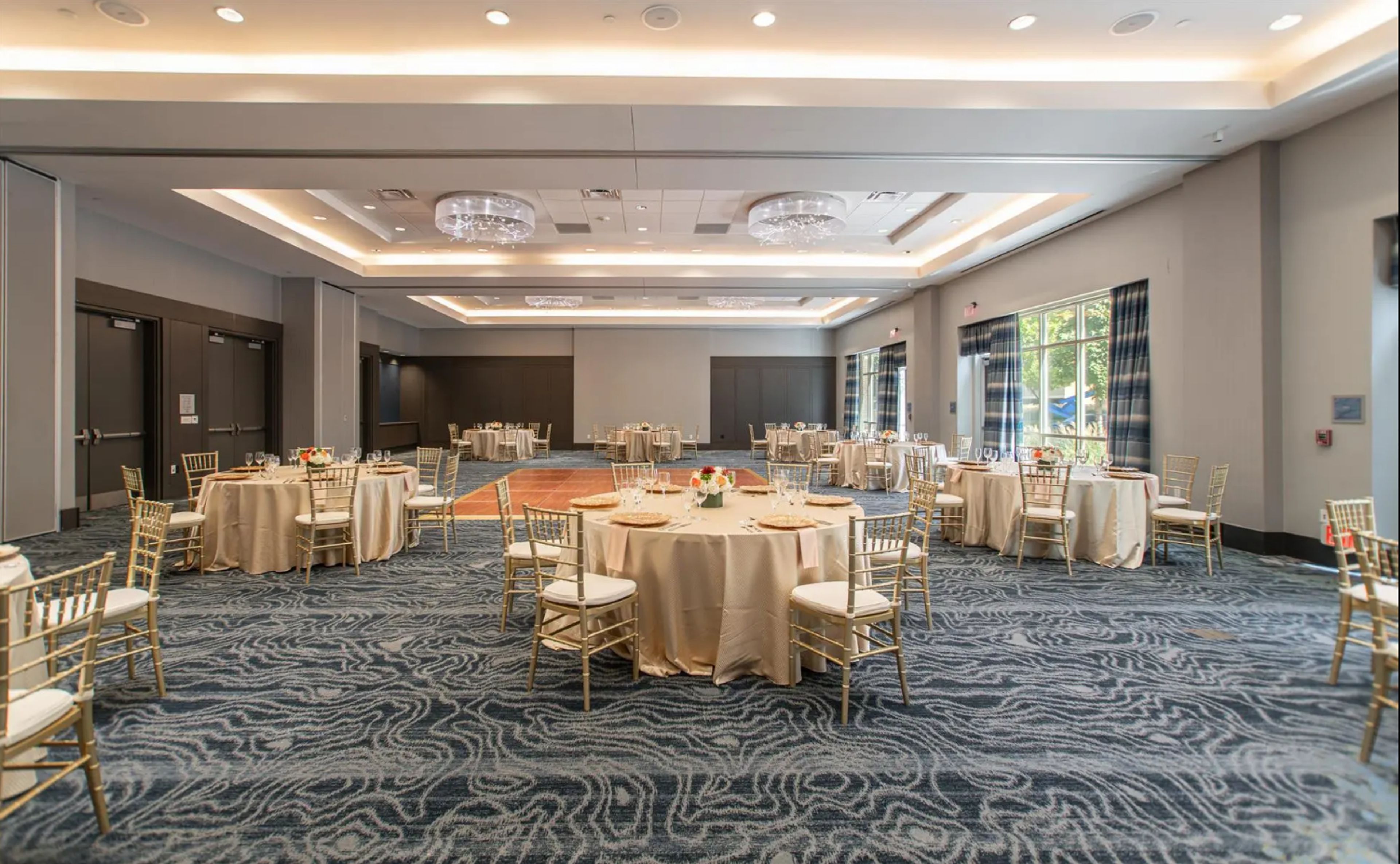 Lake Woodlands Ballroom, an event space at Embassy Suites by Hilton The Woodlands at Hughes Landing