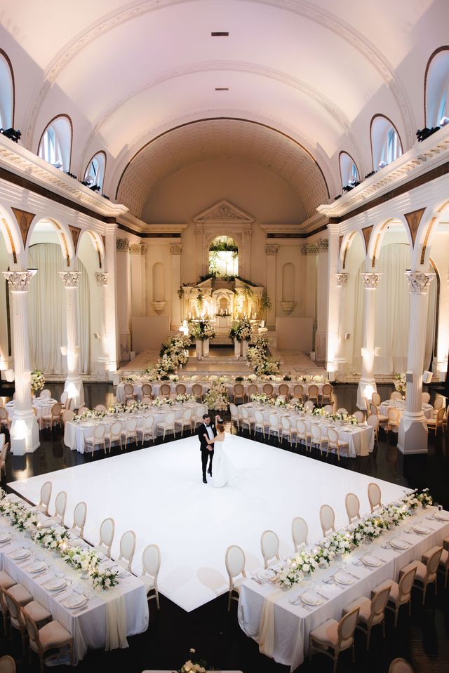 Featured photo from See this Vibiana Wedding Brought to Life with Sculptural Florals and a Striking All-White Reception Setting