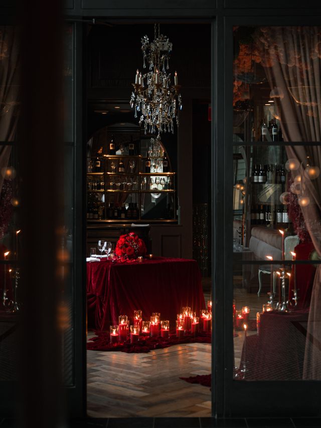 Featured photo from A Candlelit Monochromatic Red Private Proposal at Annabelle Brasserie