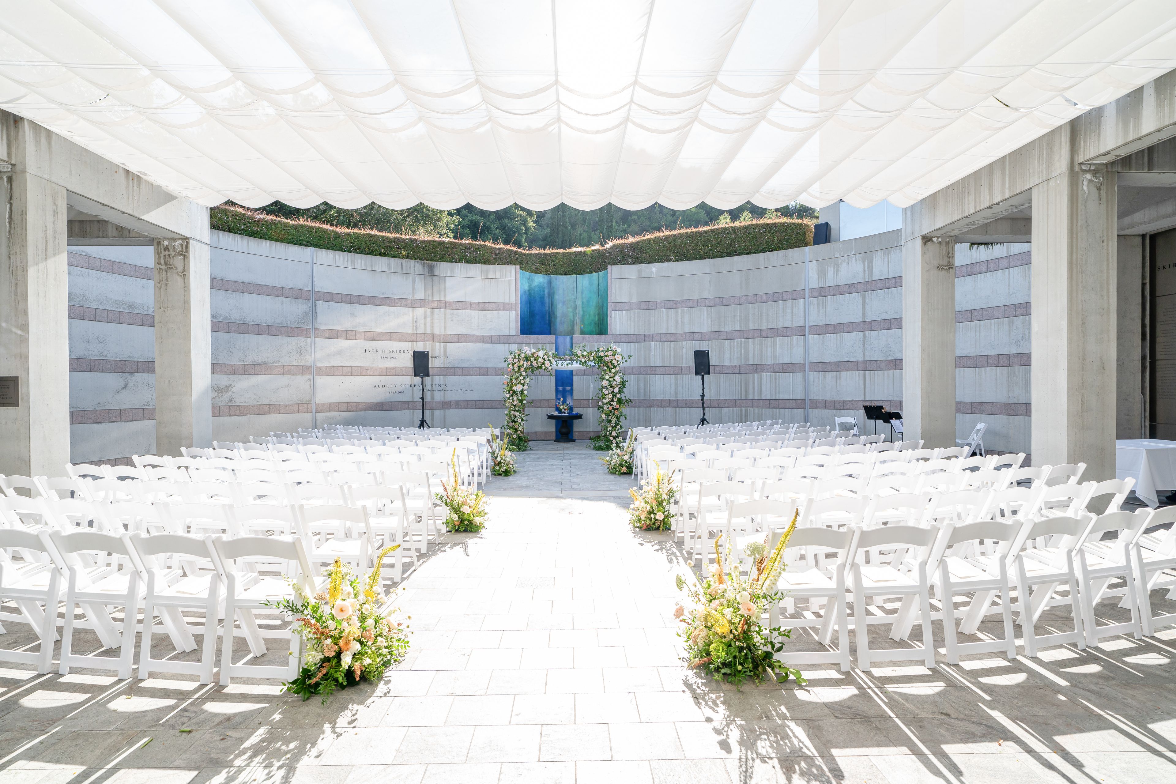 Founders Courtyard, an event space at Skirball Cultural Center