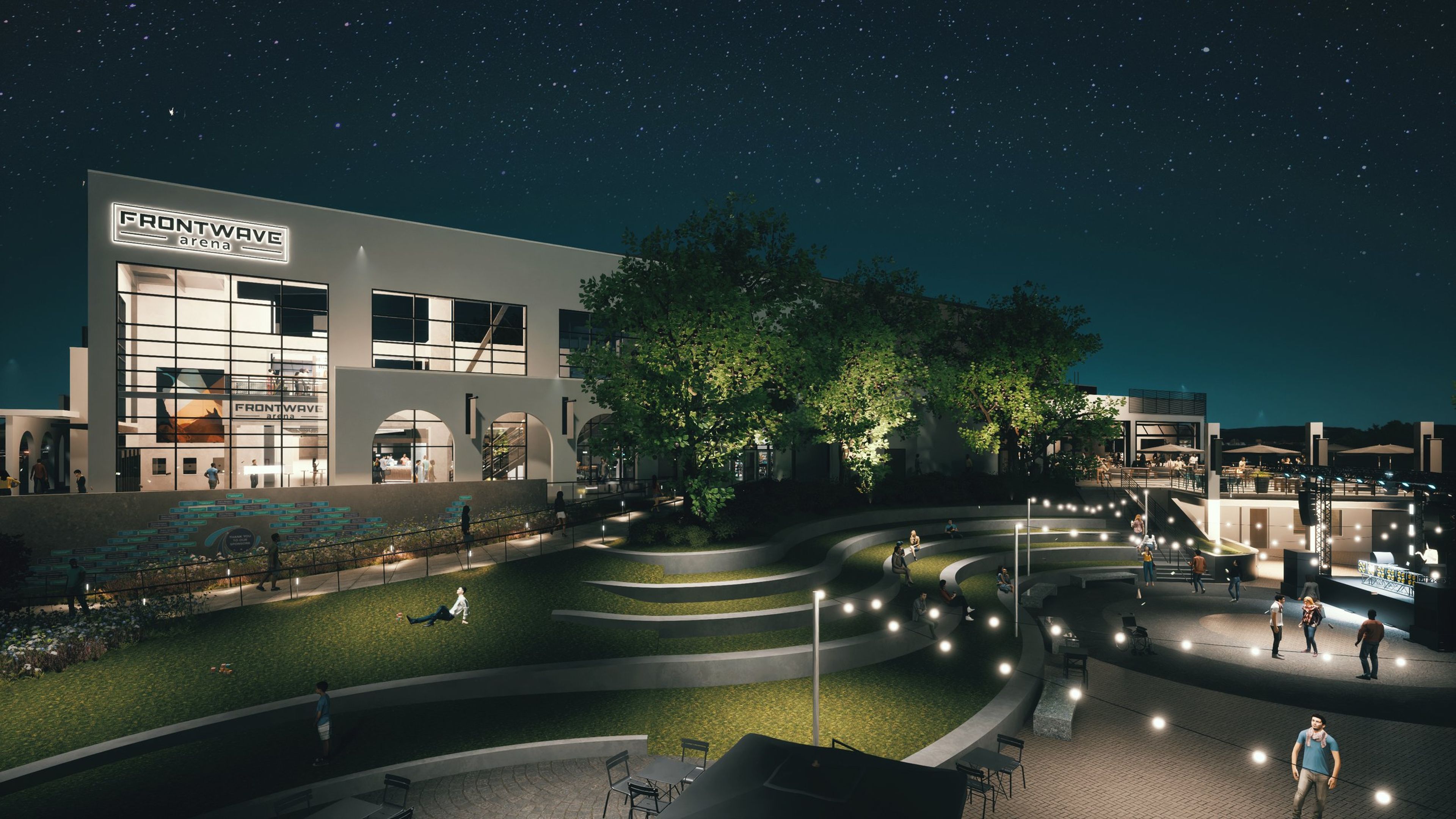 Safari Park Plaza, an event space at Frontwave Arena